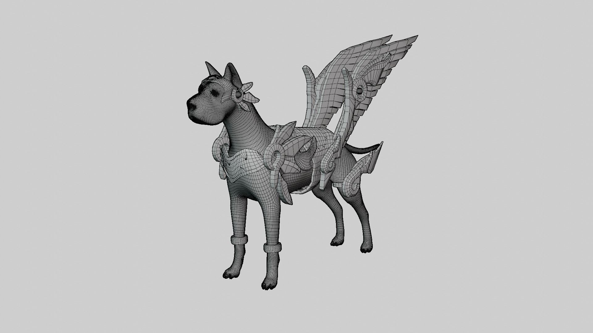 Dog Armor Fantasy 3D model_3