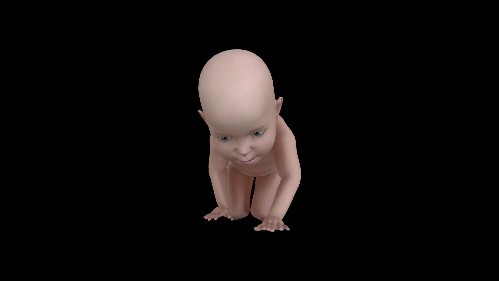 BABY02 Crawling Animation 3D model_7