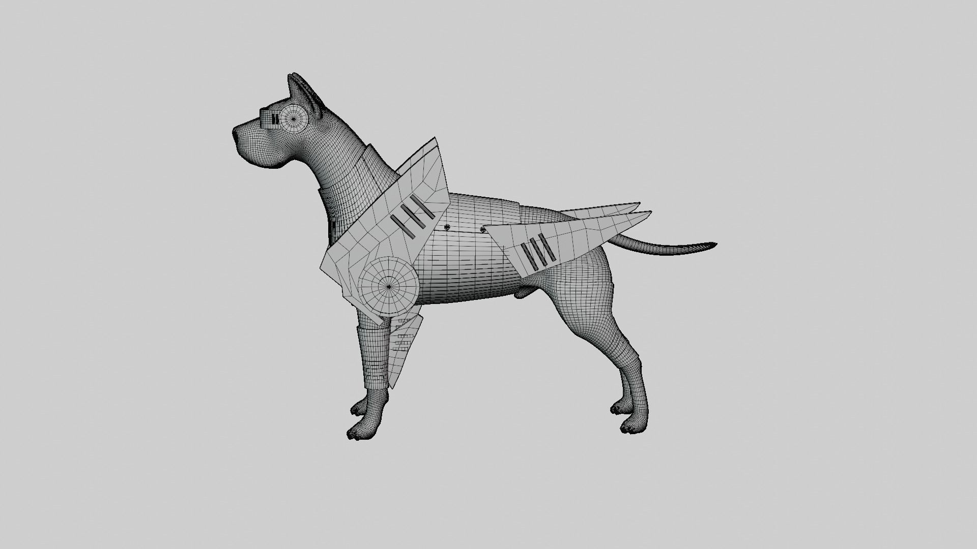 Dog Armor Science 3D model_4