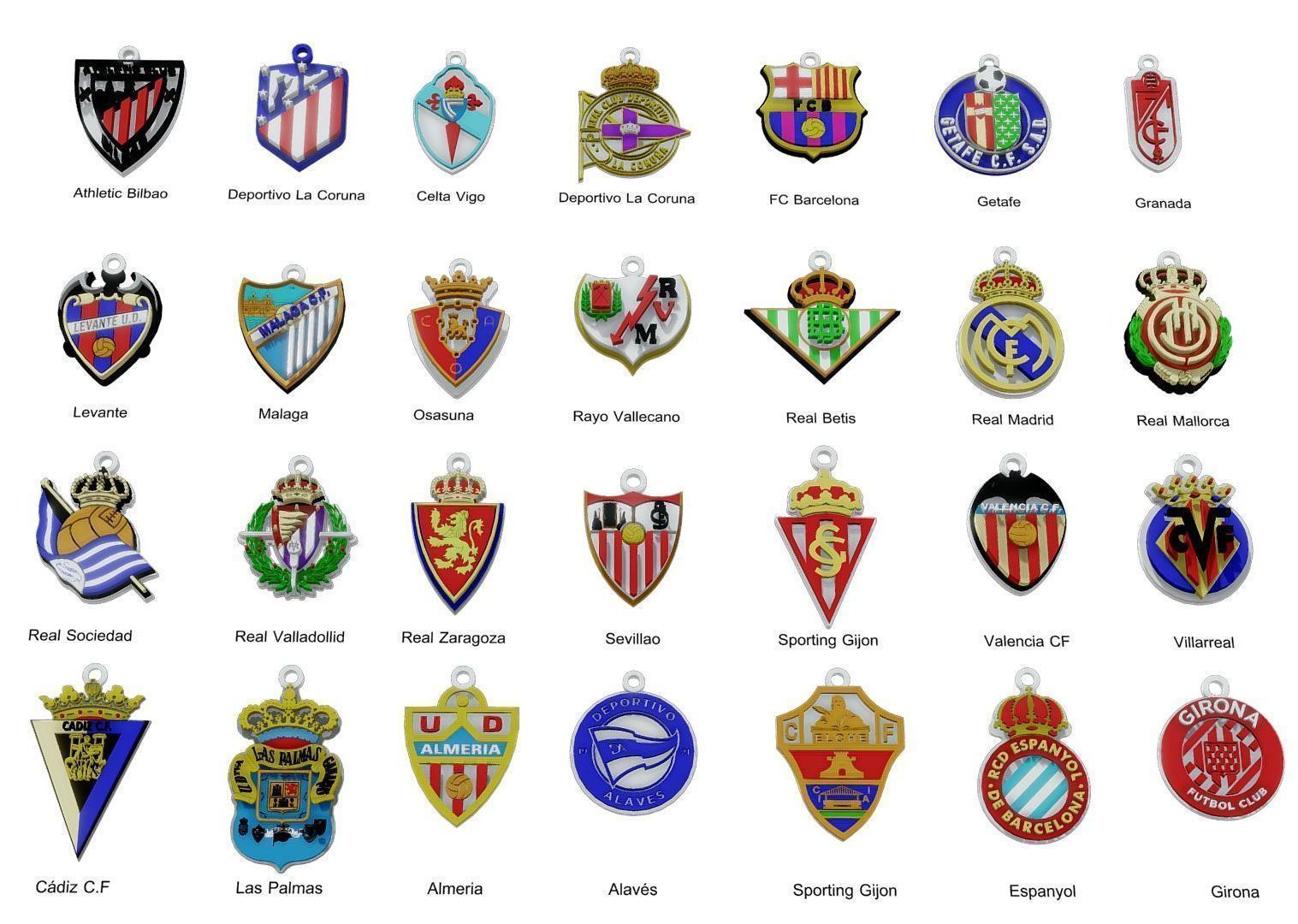 Spain League La Liga all teams printable 3D print model_57