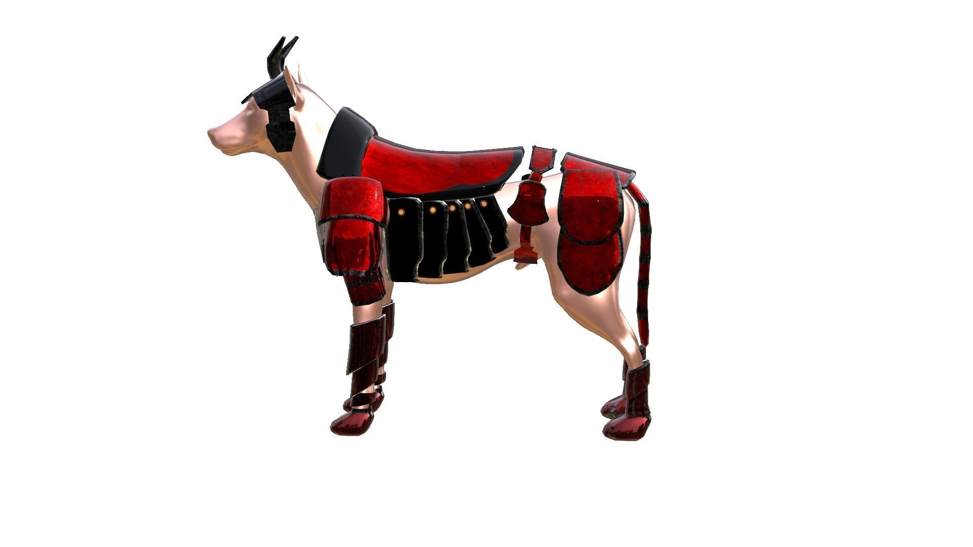 Dog Dark Armor 3D model_1