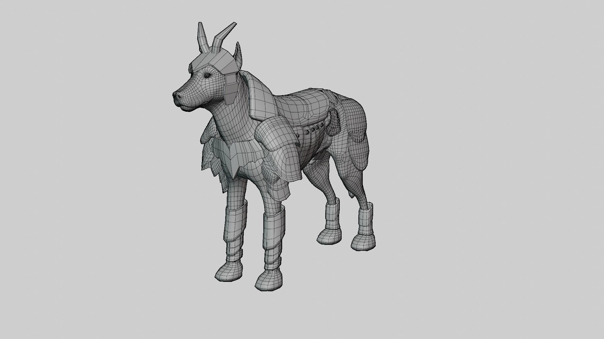 Dog Dark Armor 3D model_3