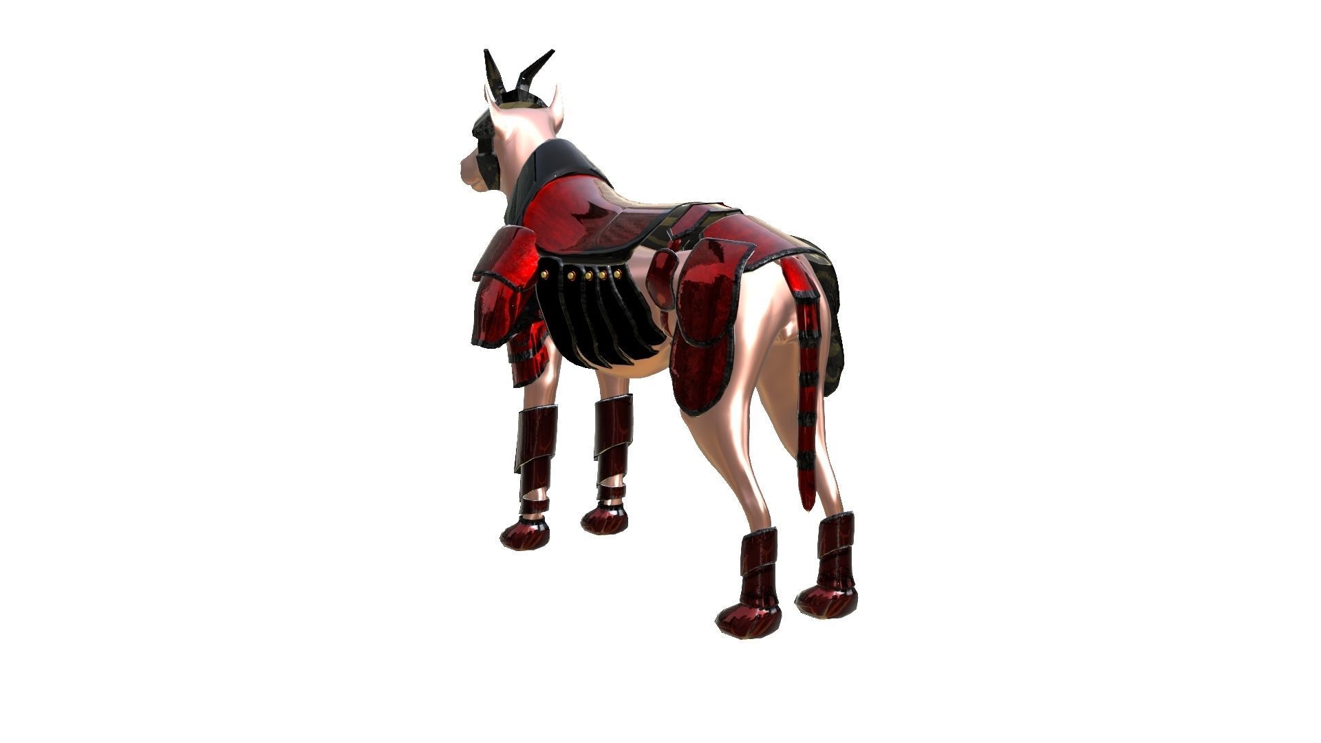 Dog Dark Armor 3D model_2