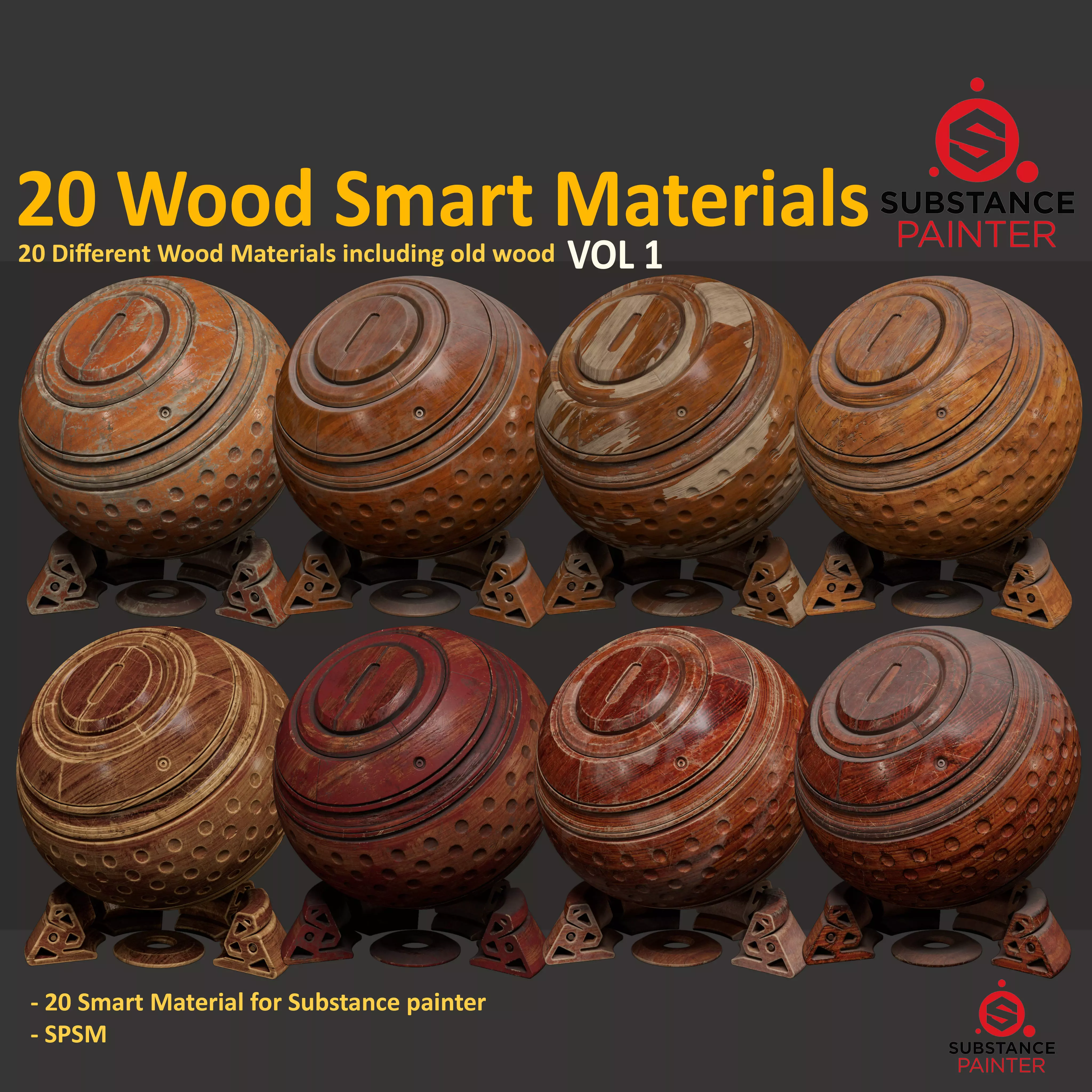 20 Wood Smart Materials - Vol1 Texture