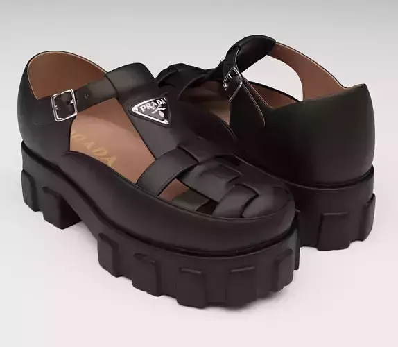Chunky Sandals Prada Black