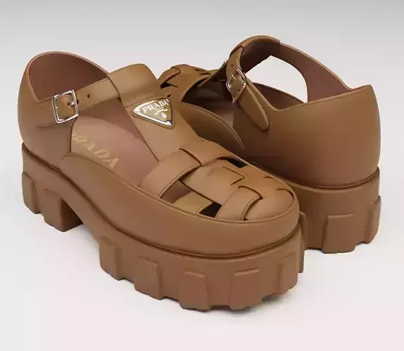 Chunky Sandals Prada Brown
