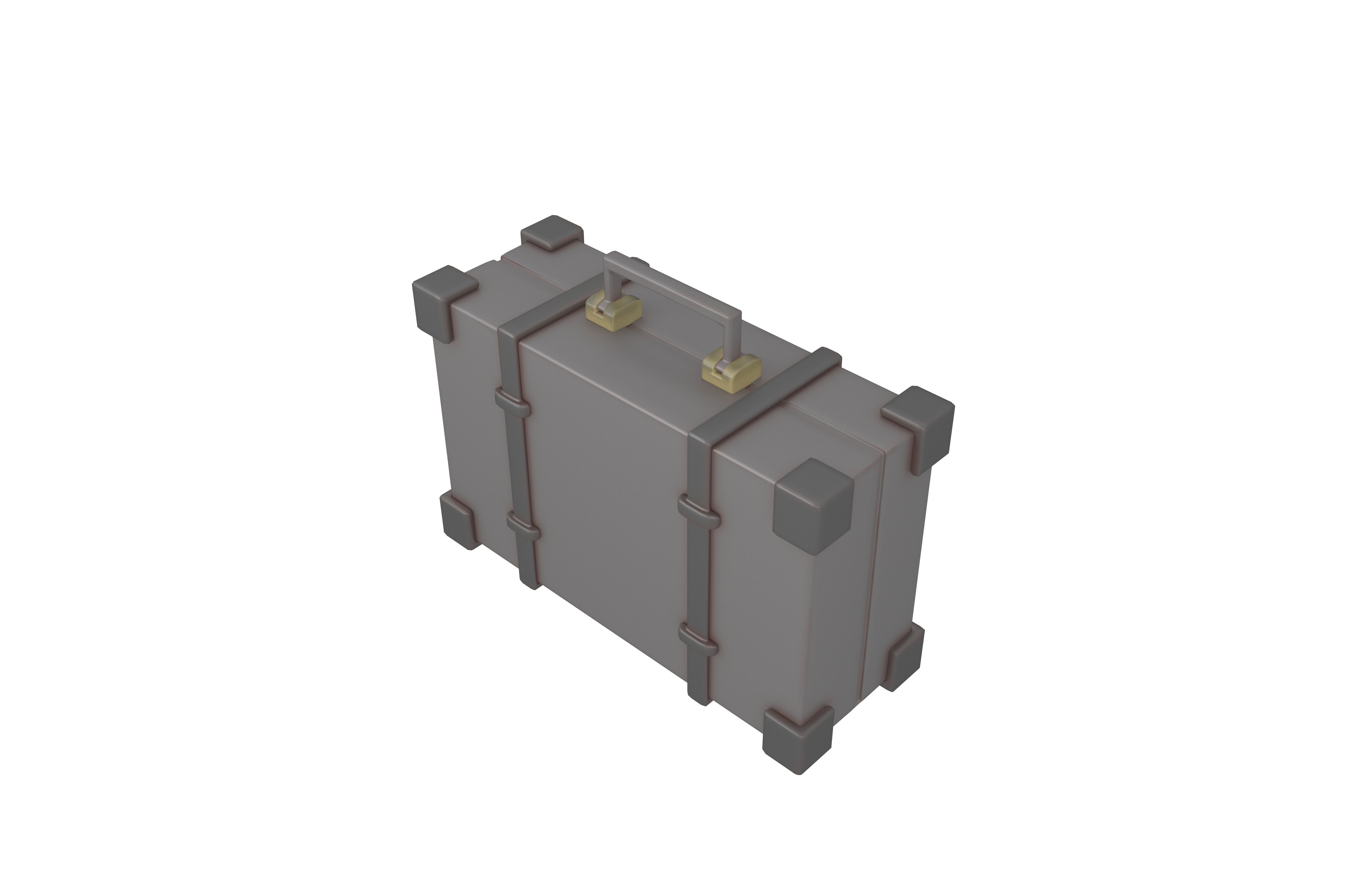 Briefcase v1 002 Low-poly 3D model_1