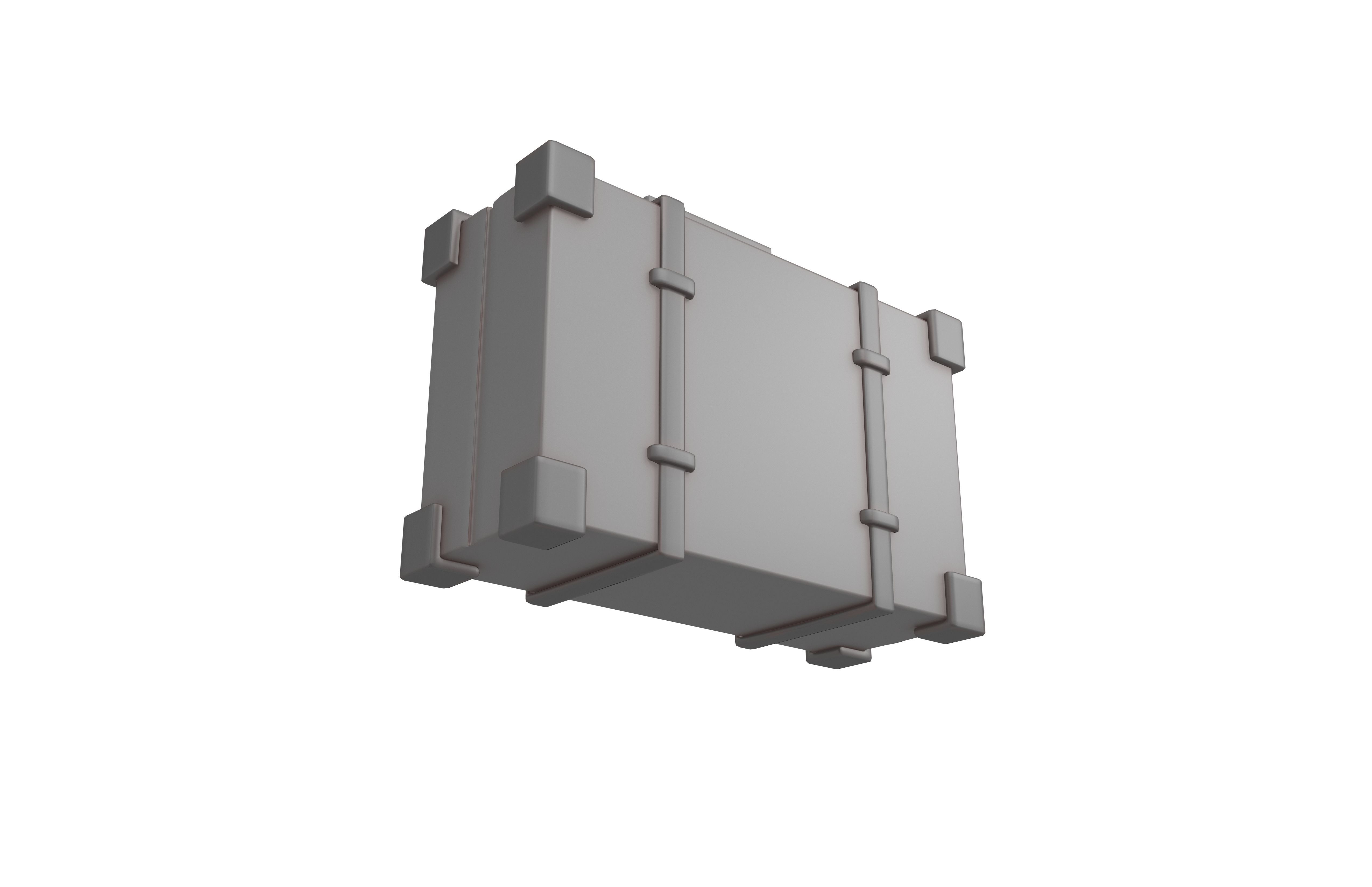 Briefcase v1 002 Low-poly 3D model_2