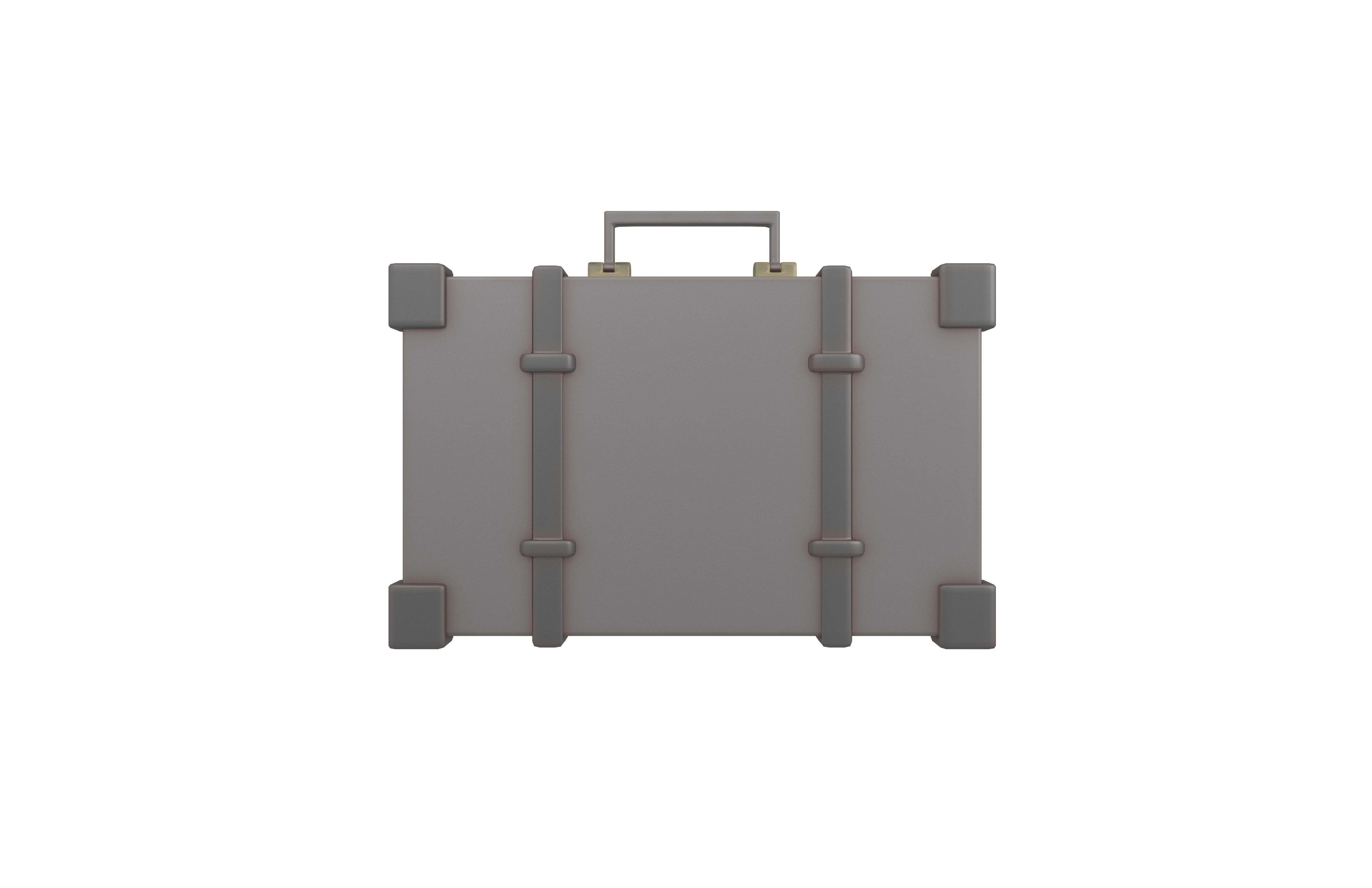 Briefcase v1 002 Low-poly 3D model_3