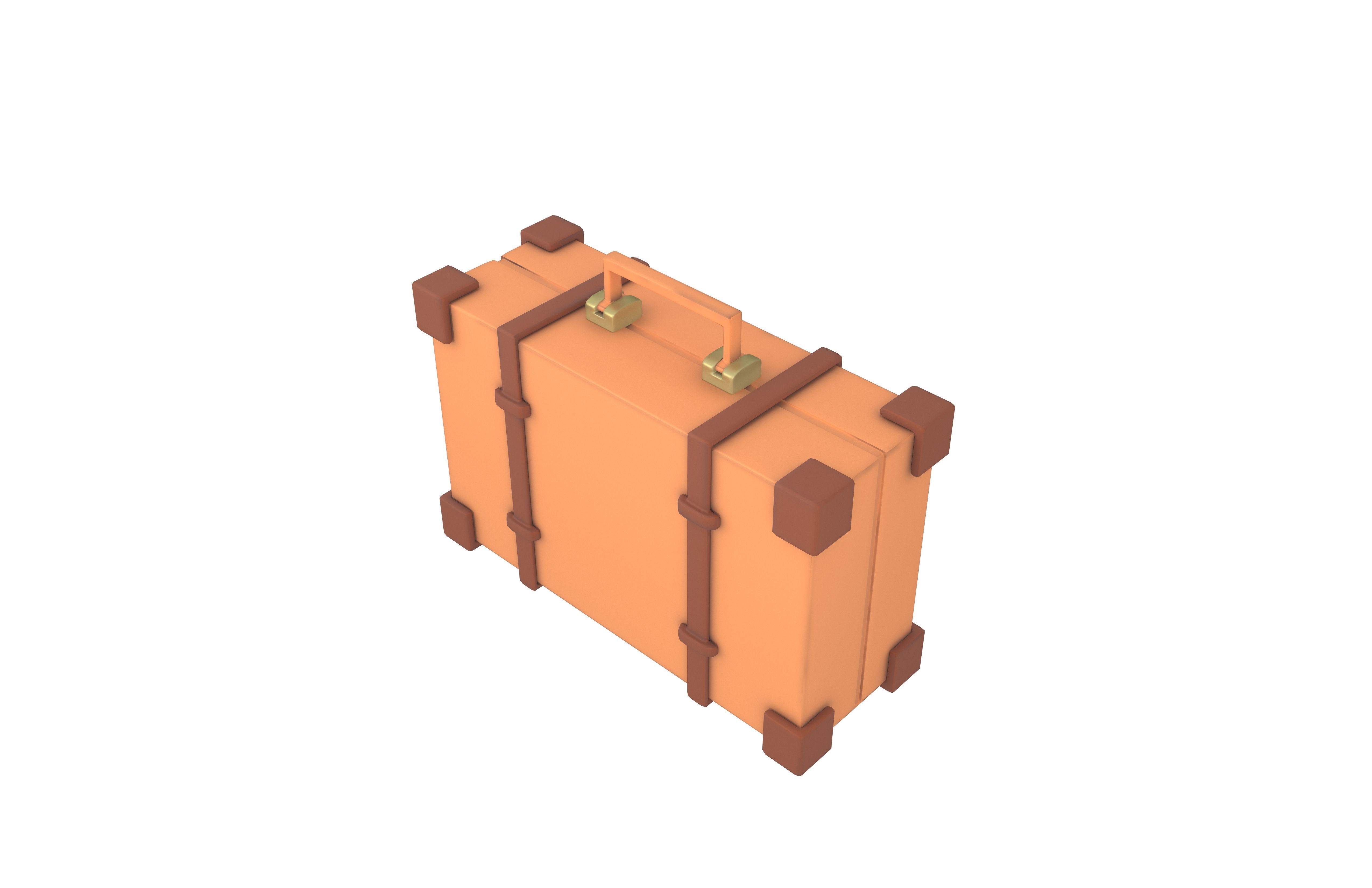 Briefcase v1 004 Low-poly 3D model_3