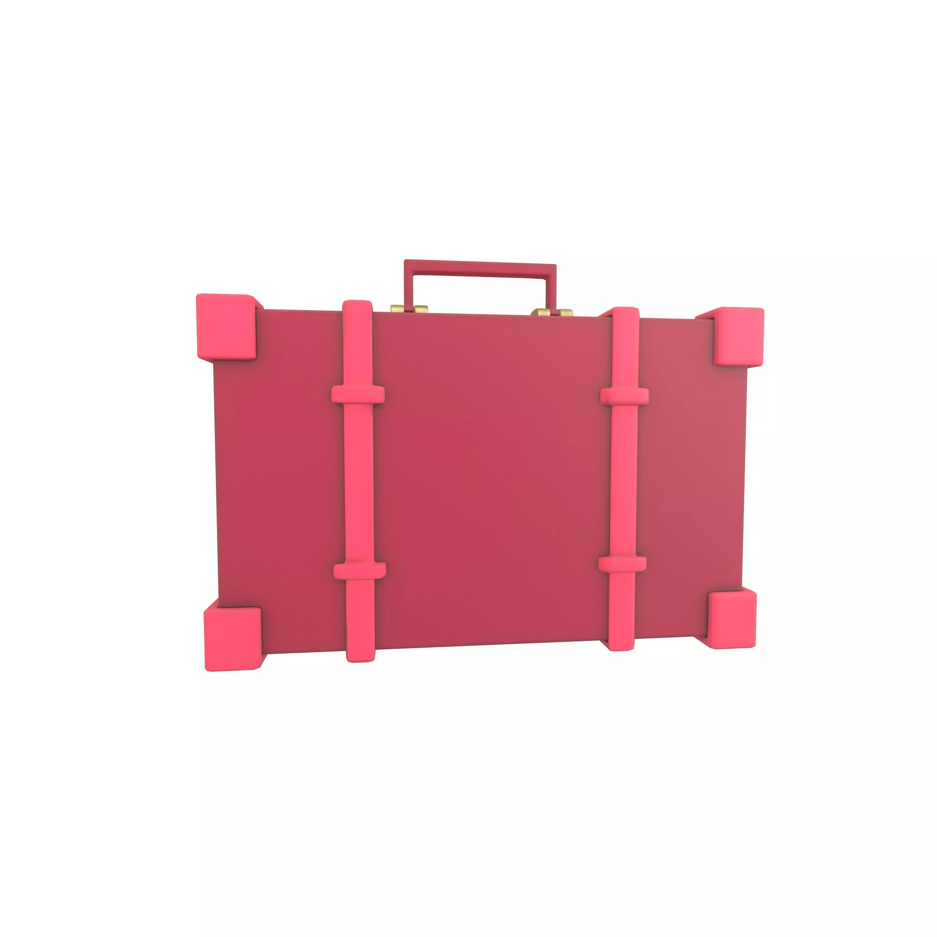 Briefcase v1 005 Low-poly 3D model_0