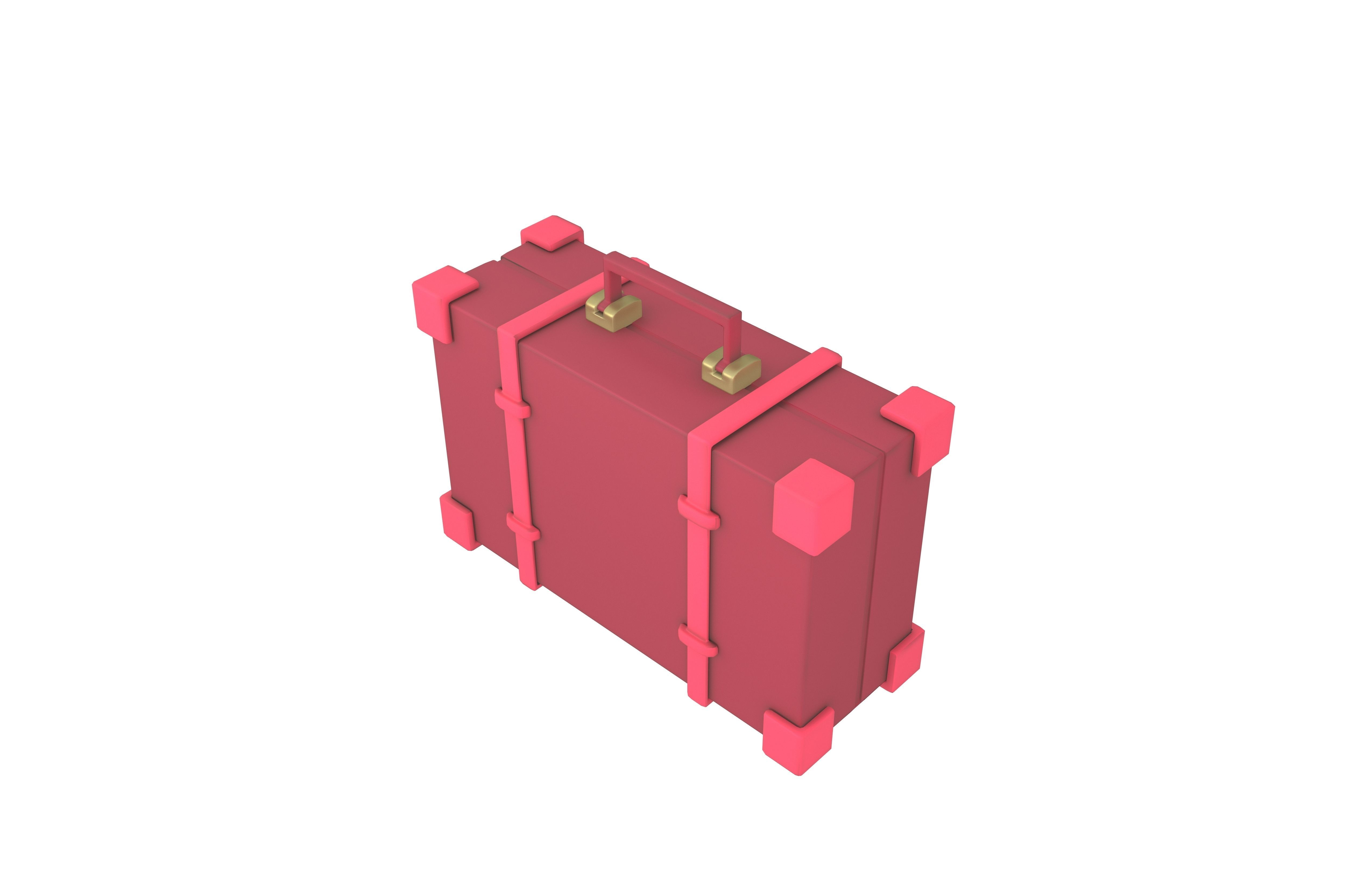Briefcase v1 005 Low-poly 3D model_2