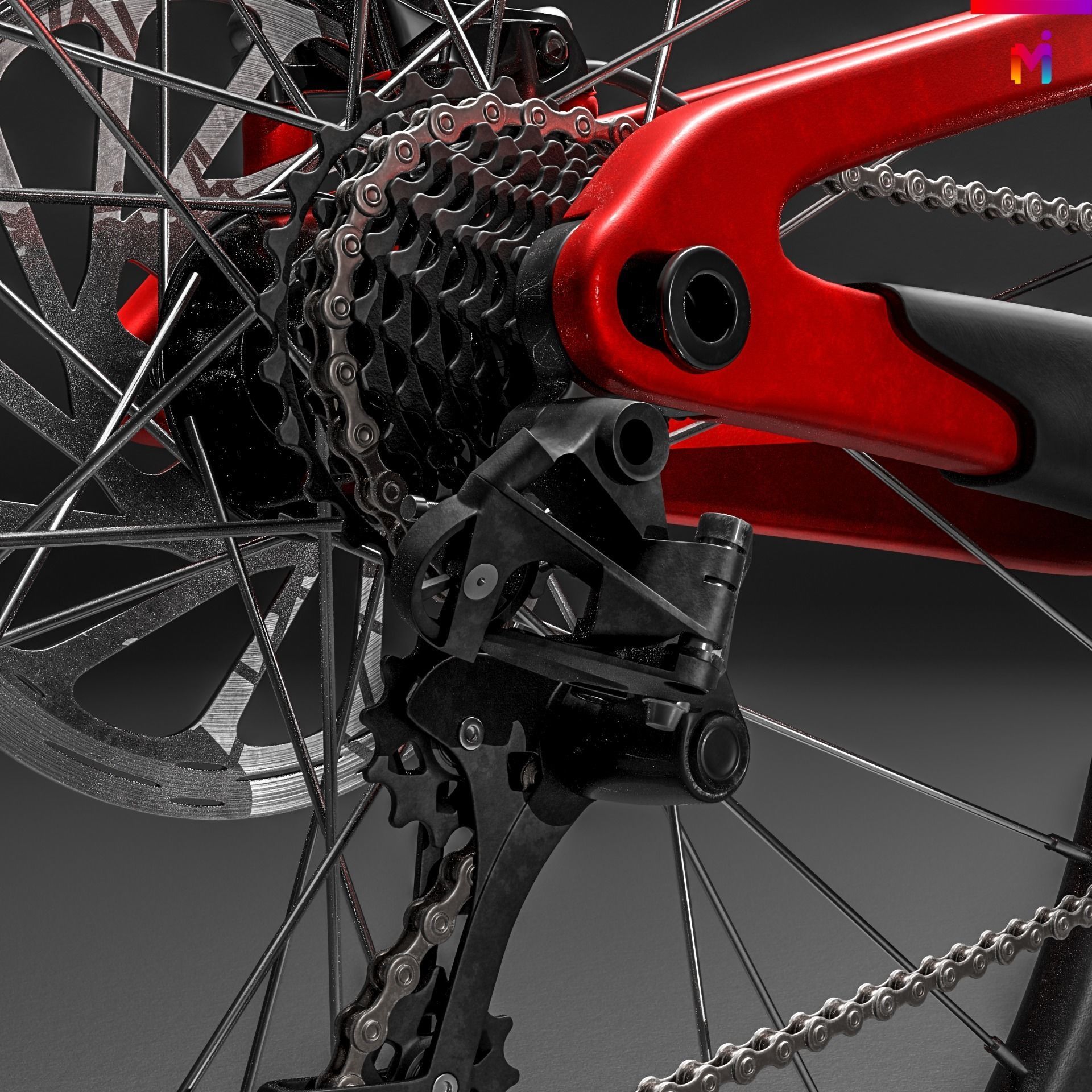 Santa Cruz Downhill Bike 3D model_11