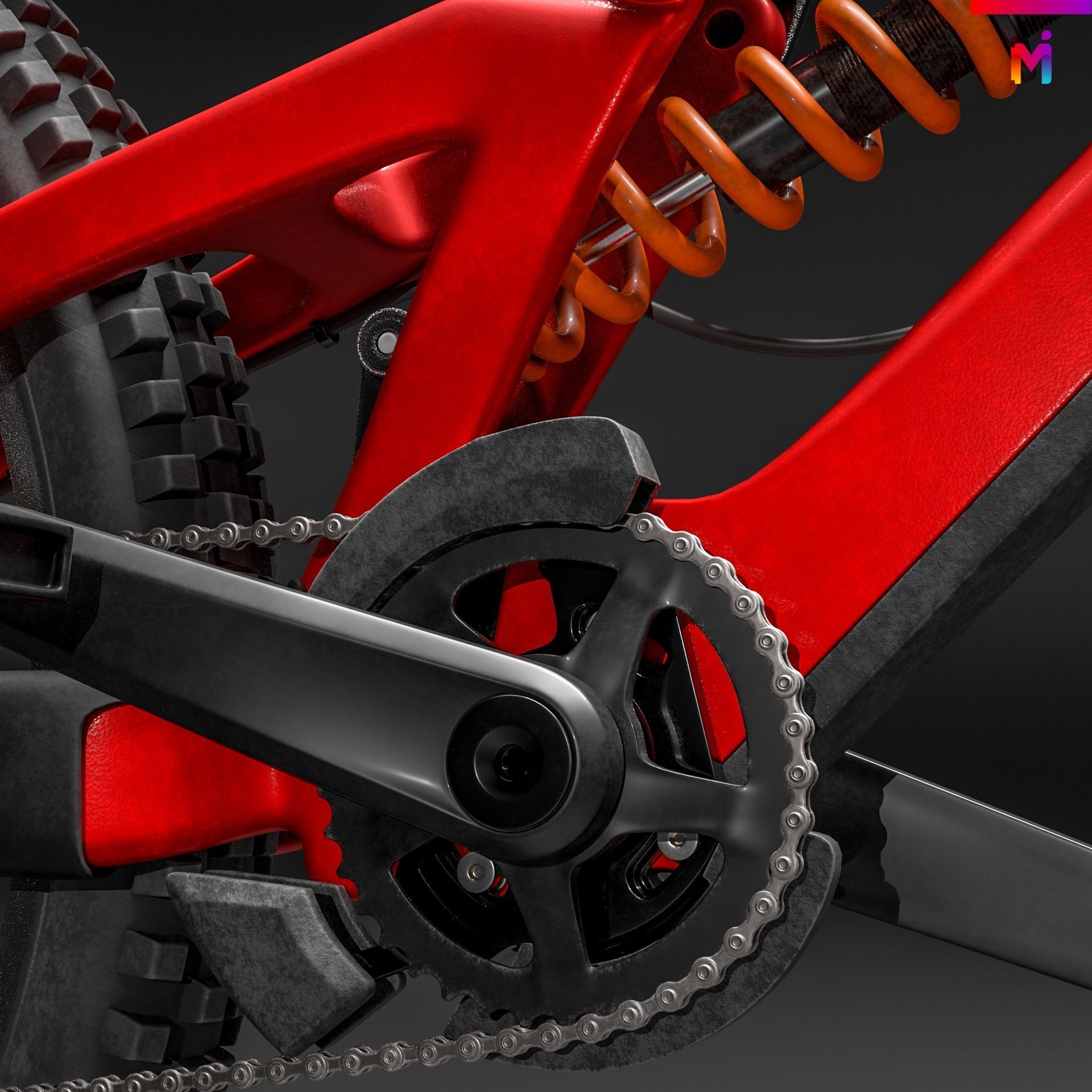 Santa Cruz Downhill Bike 3D model_12