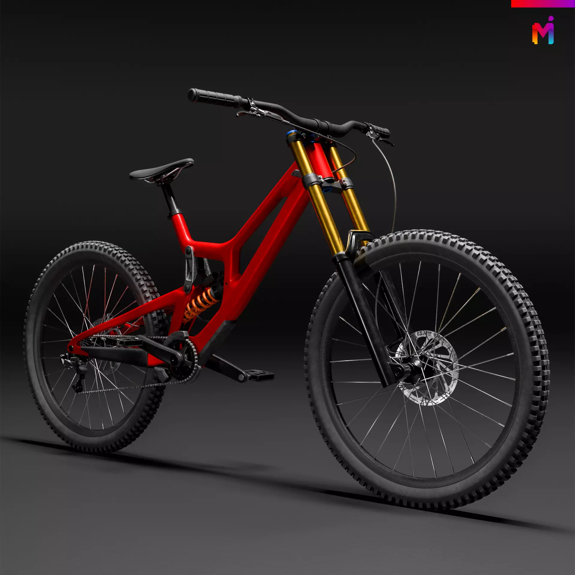 Santa Cruz Downhill Bike 3D model_0