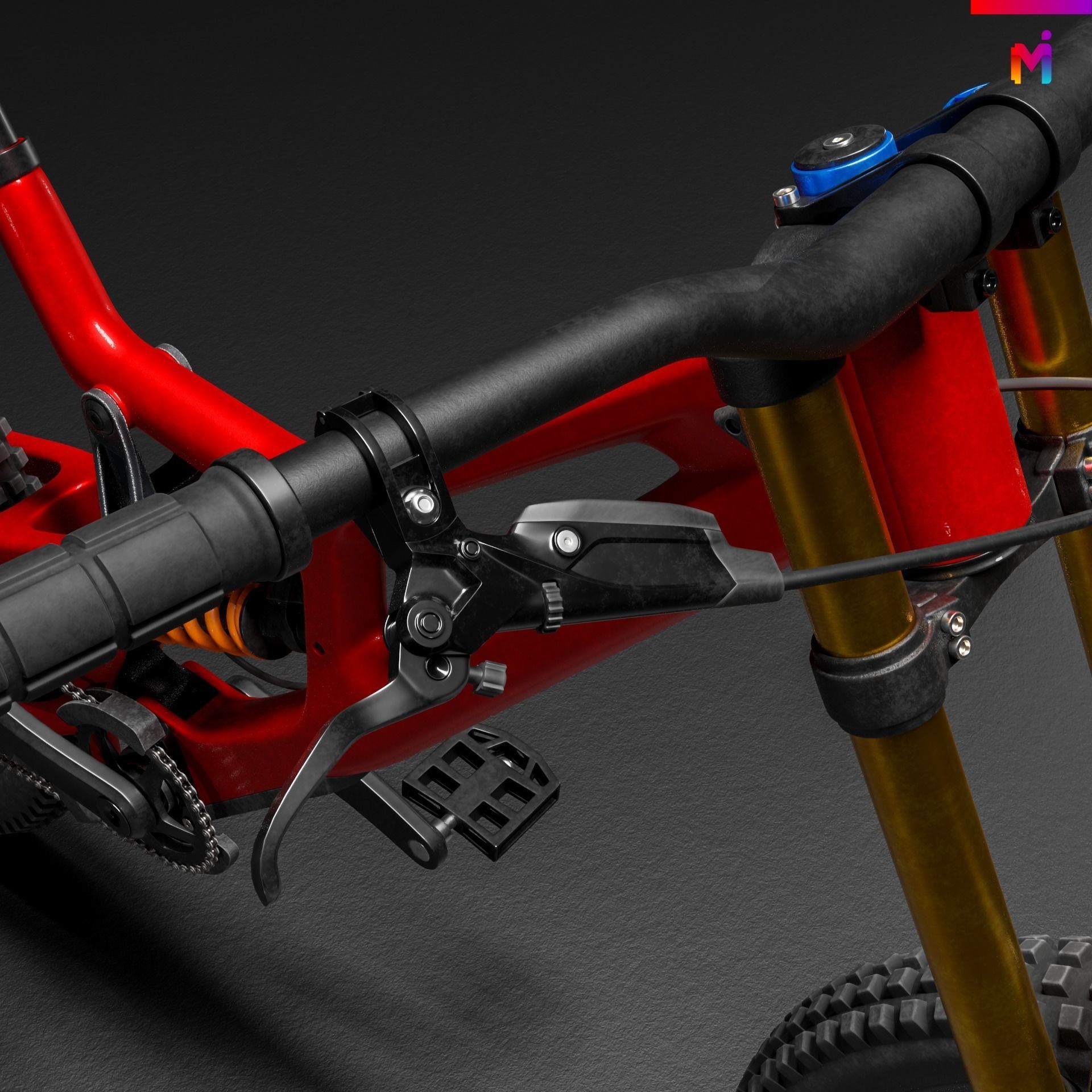 Santa Cruz Downhill Bike 3D model_8