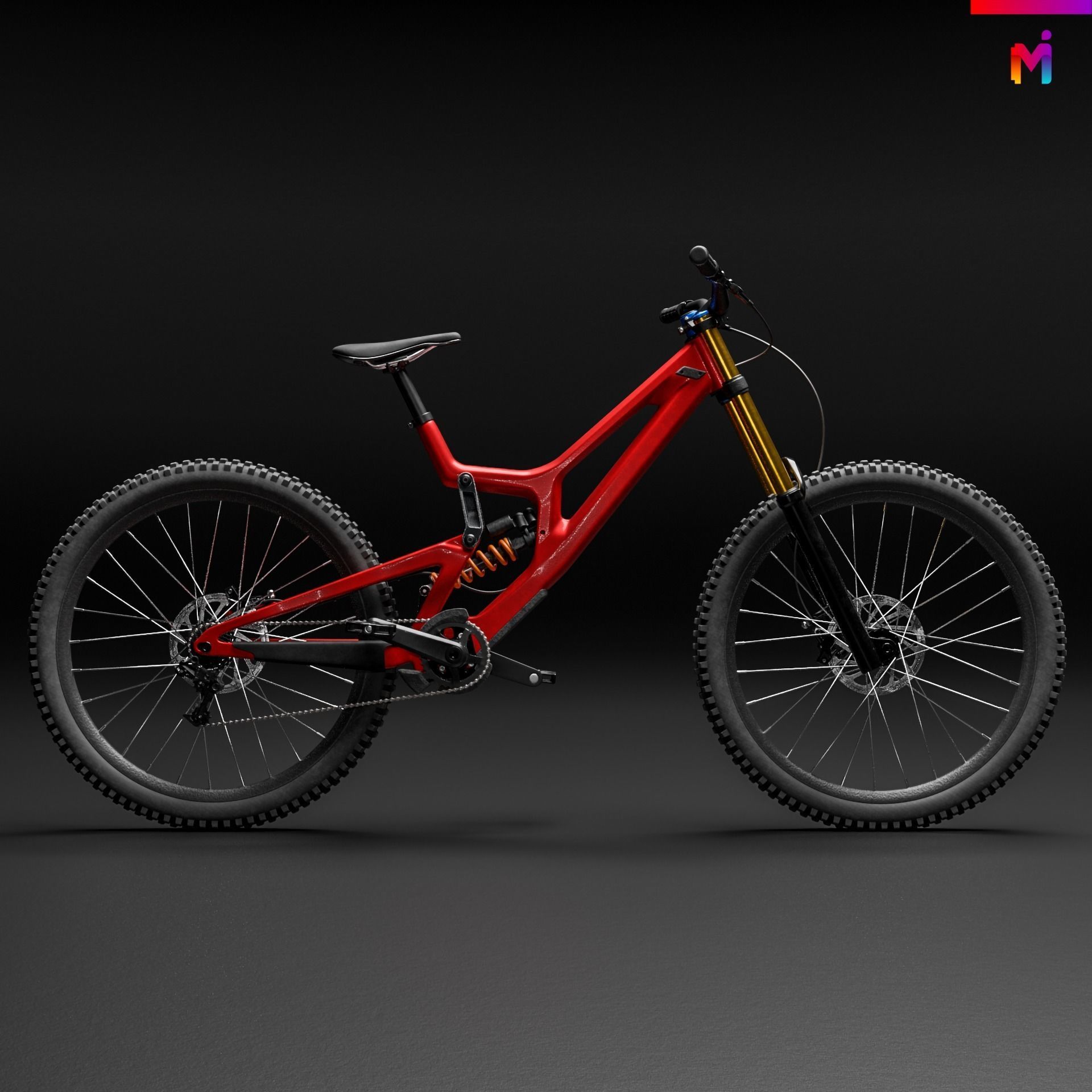 Santa Cruz Downhill Bike 3D model_4
