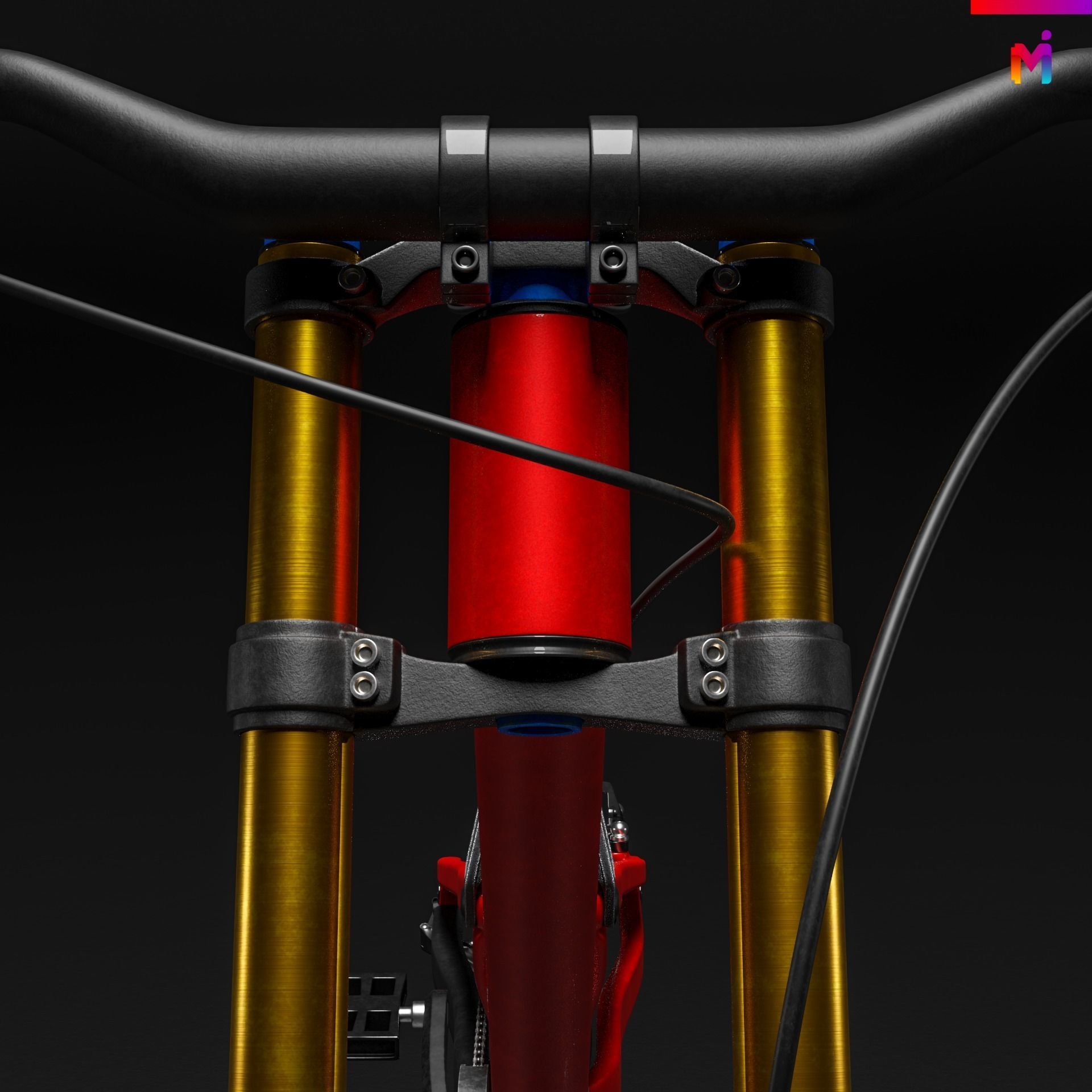 Santa Cruz Downhill Bike 3D model_9