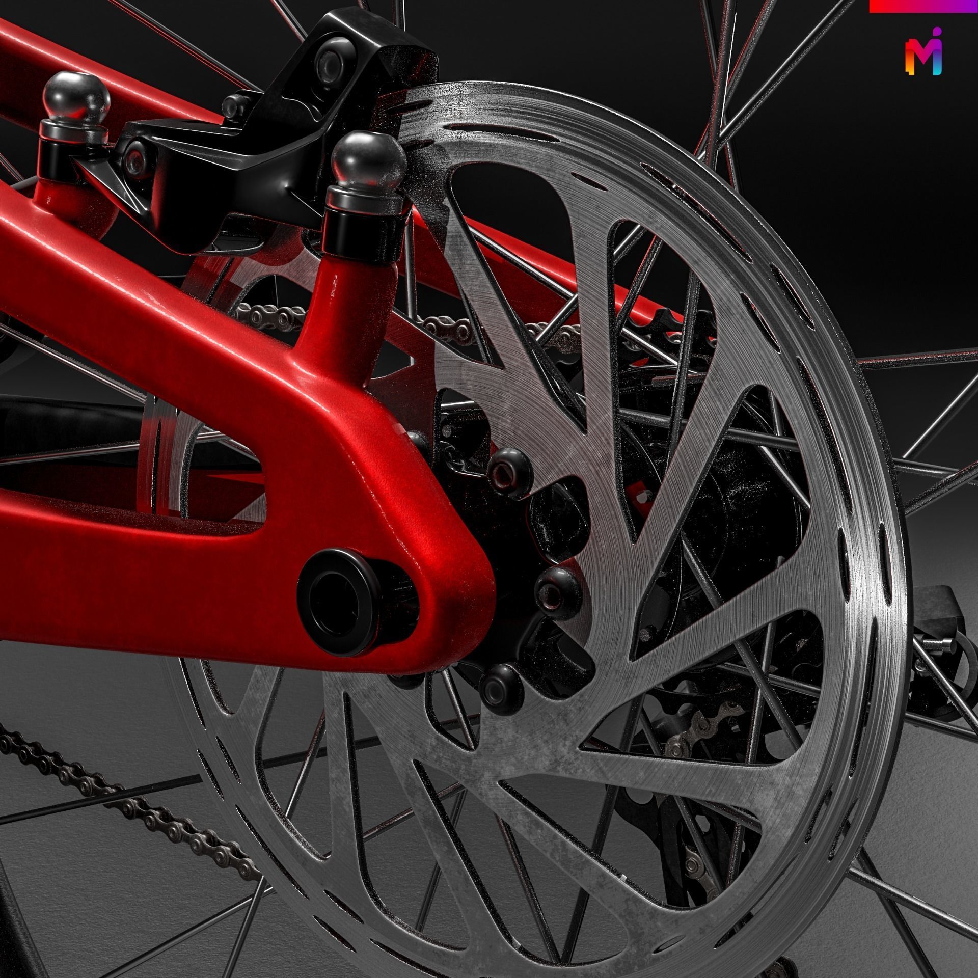 Santa Cruz Downhill Bike 3D model_10