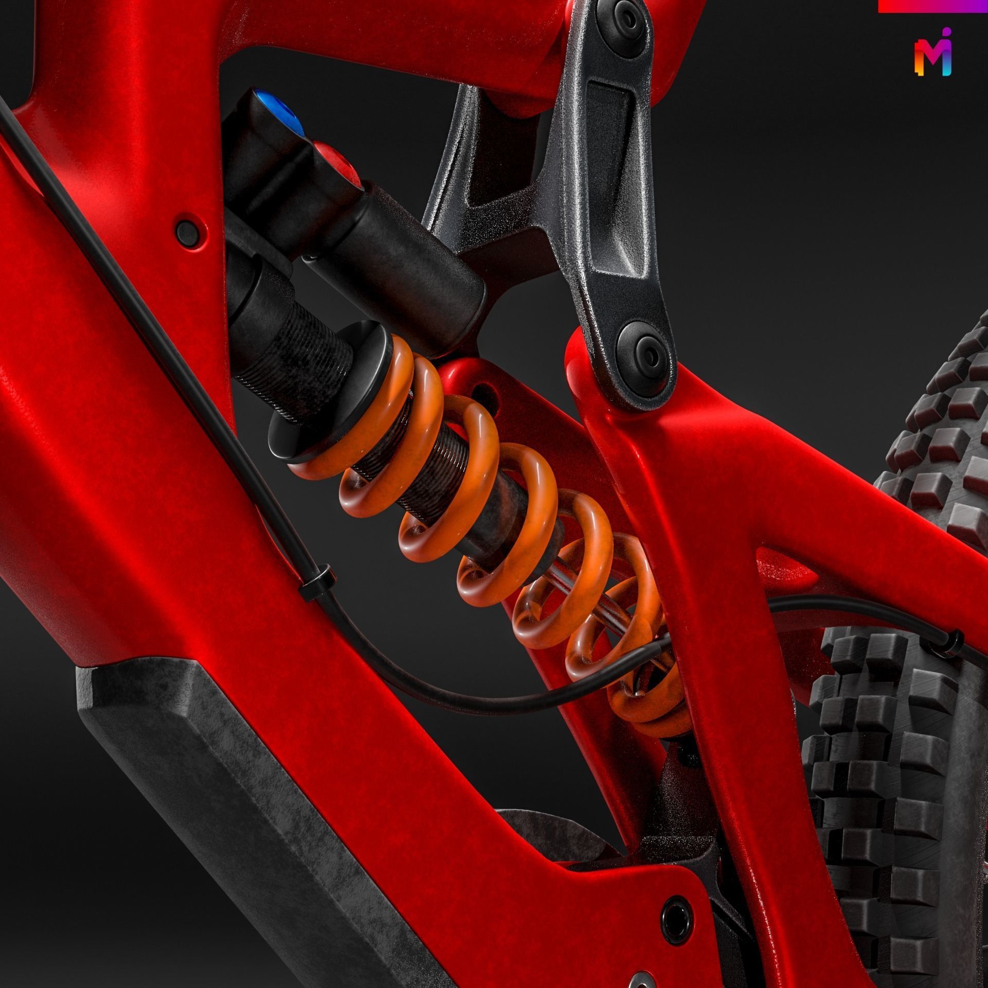 Santa Cruz Downhill Bike 3D model_13