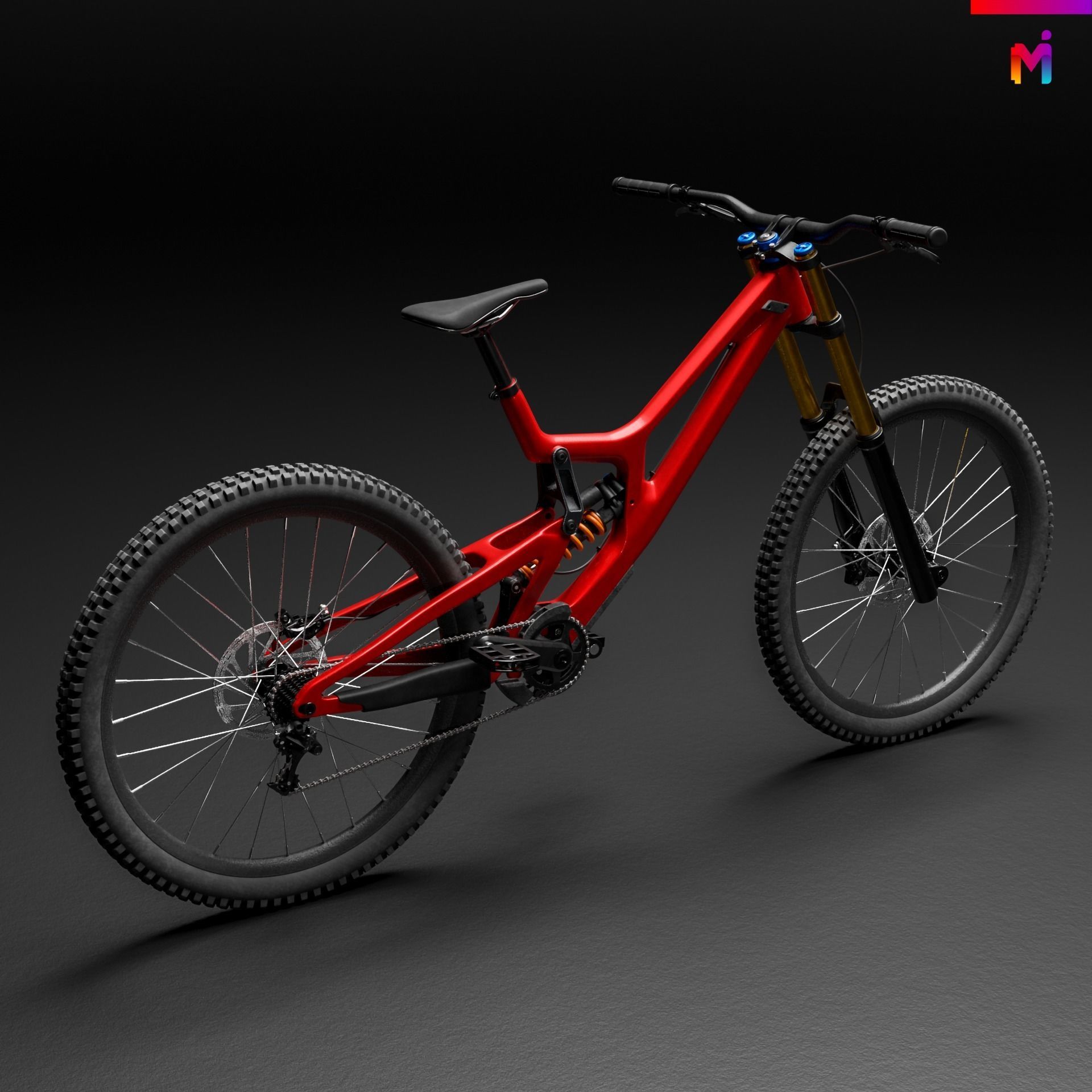 Santa Cruz Downhill Bike 3D model_5