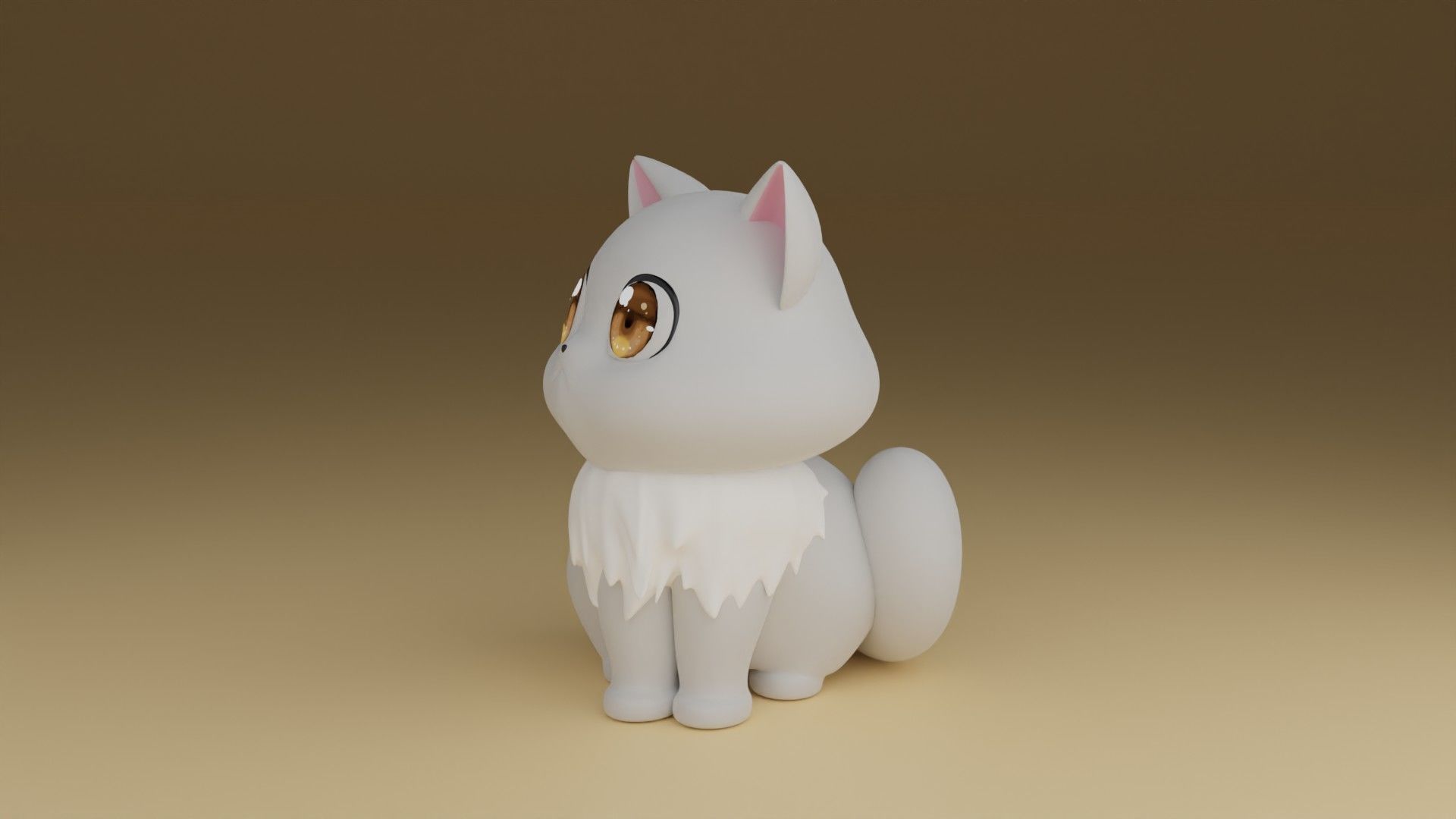 cute cat 3D print model_13