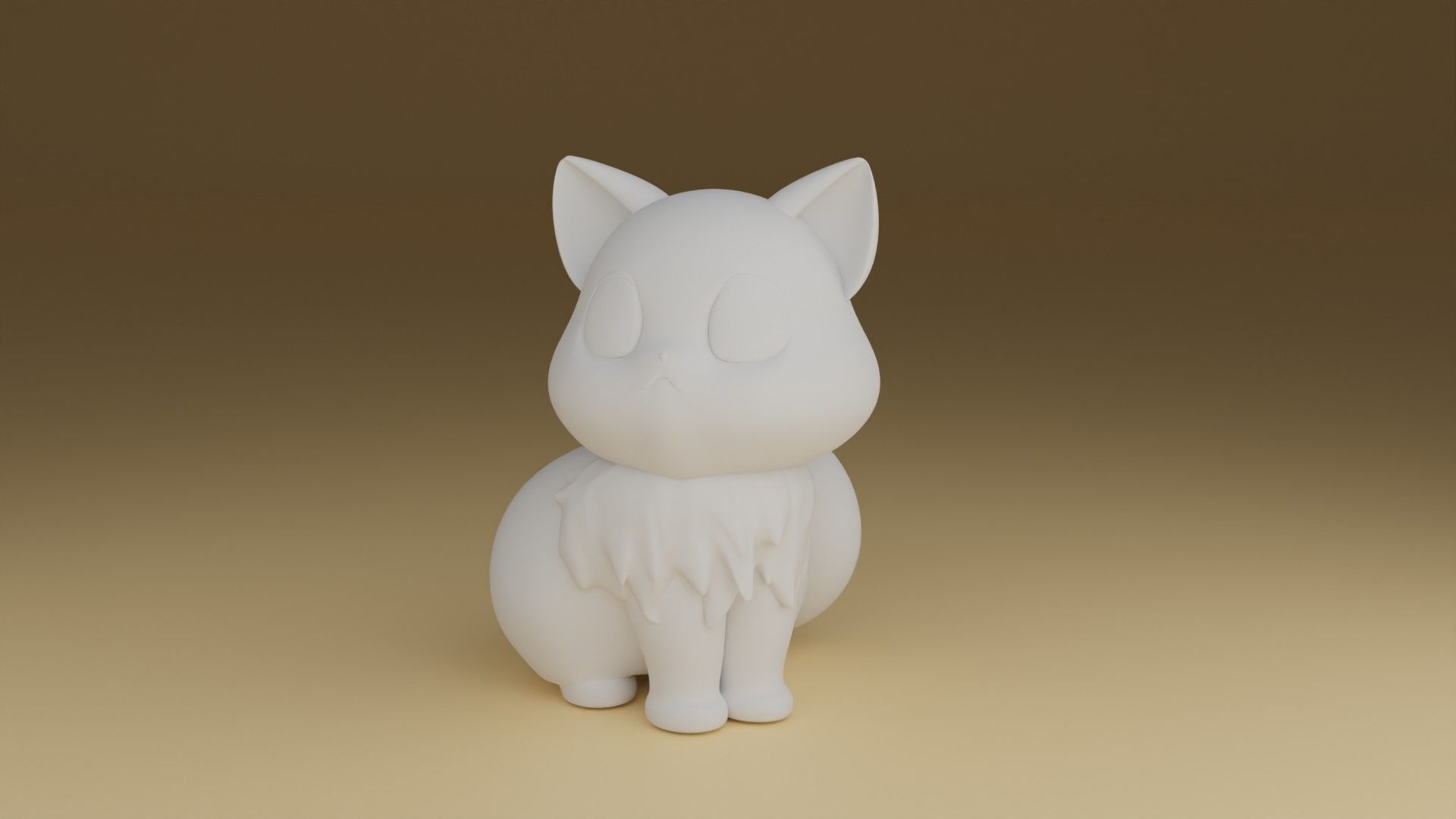 cute cat 3D print model_5