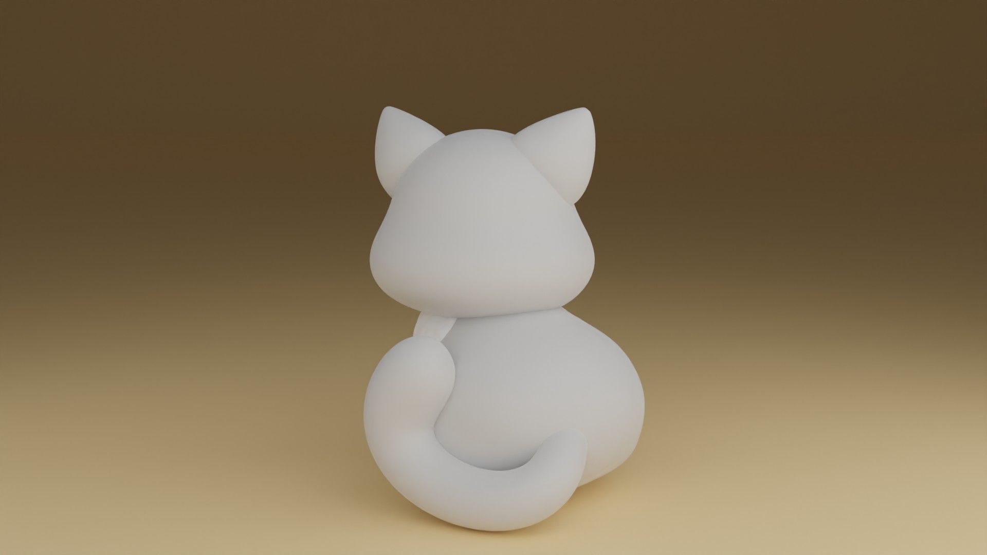 cute cat 3D print model_10