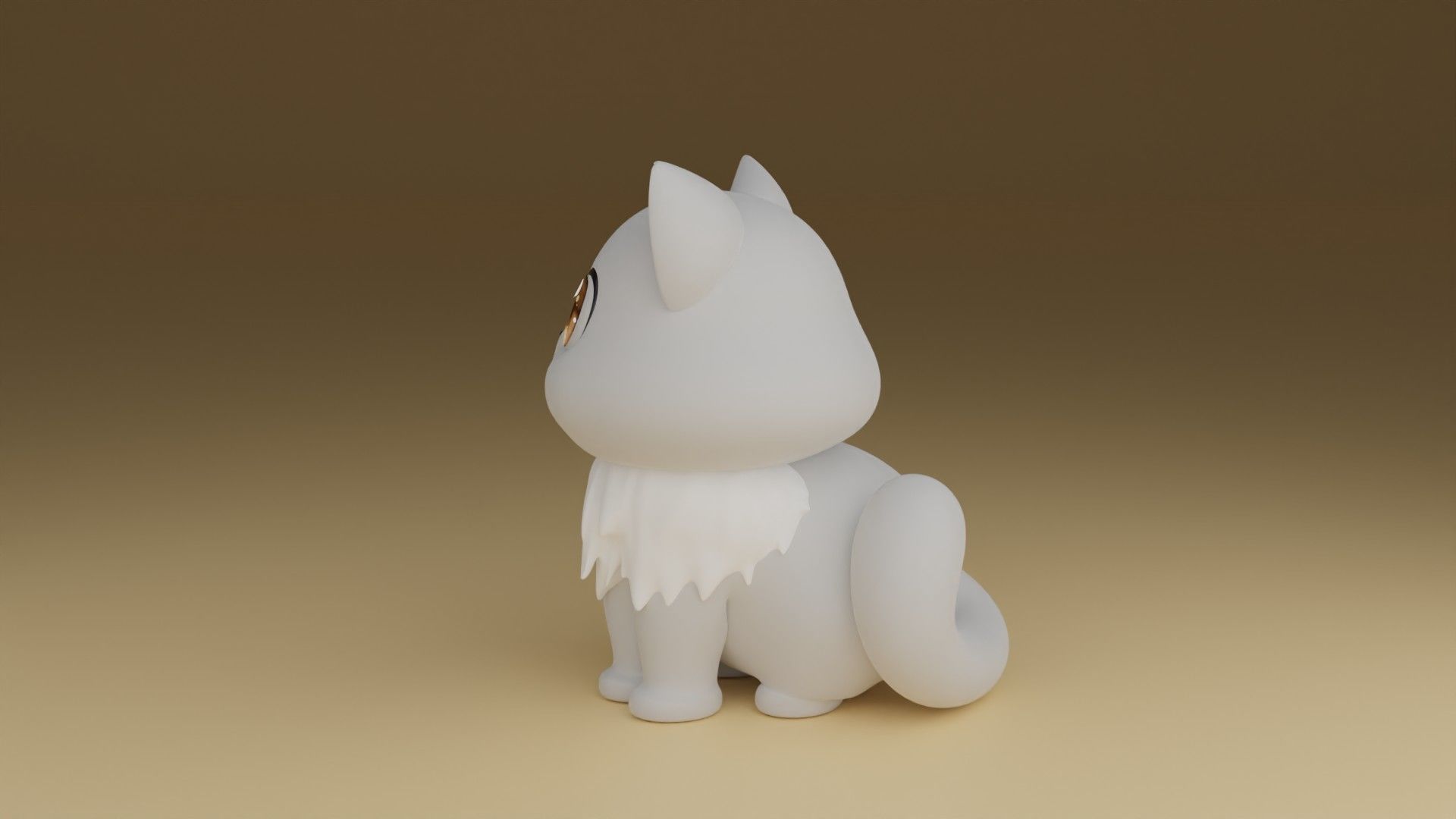 cute cat 3D print model_12