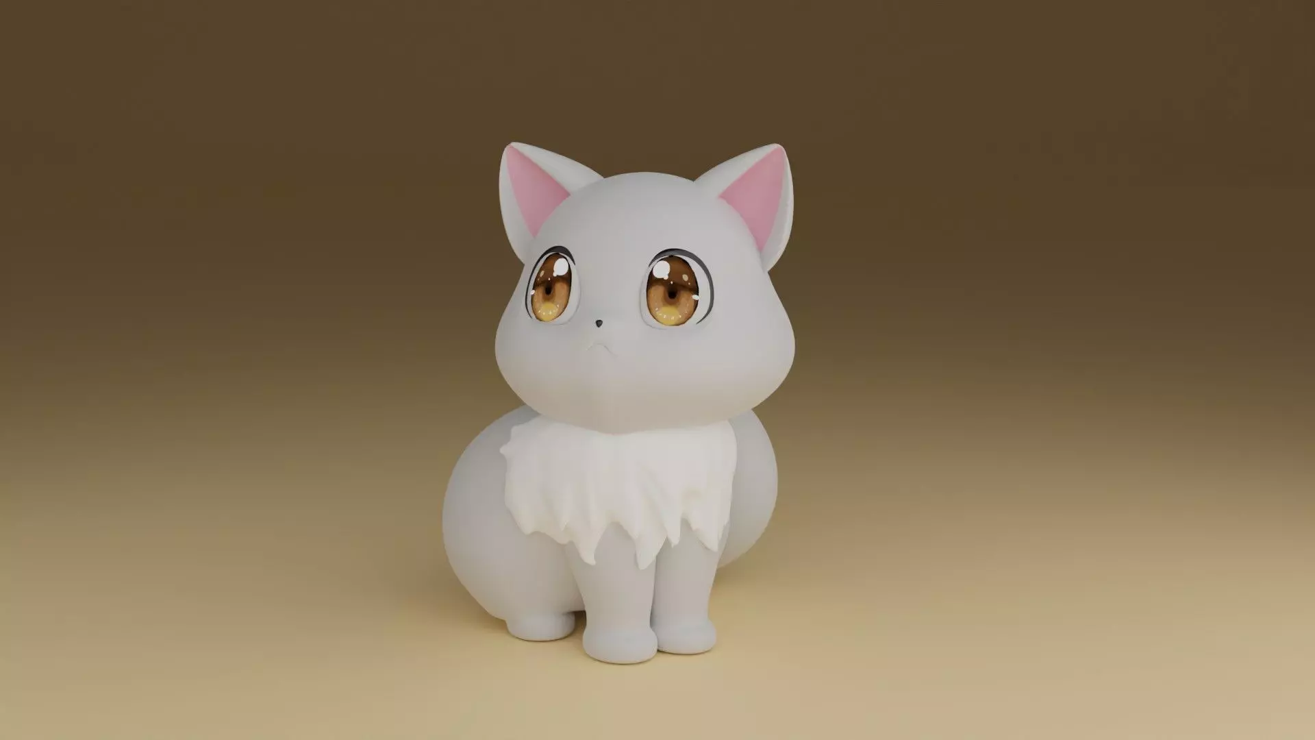 cute cat 3D print model_0