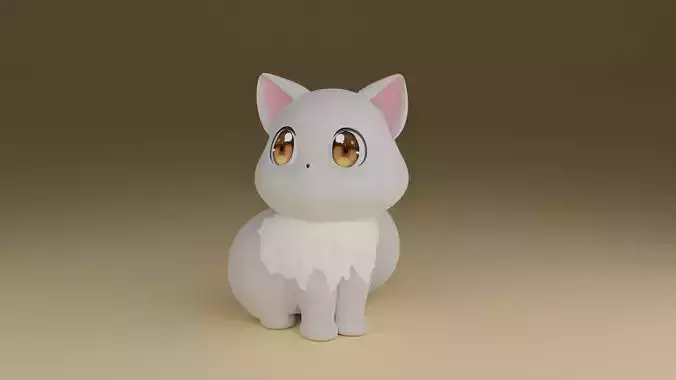 cute cat 3D print model