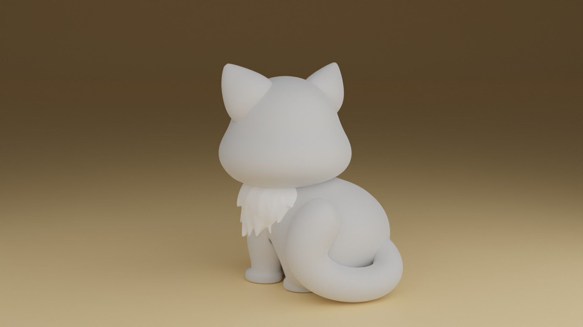 cute cat 3D print model_11