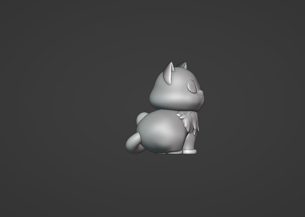 cute cat 3D print model_2