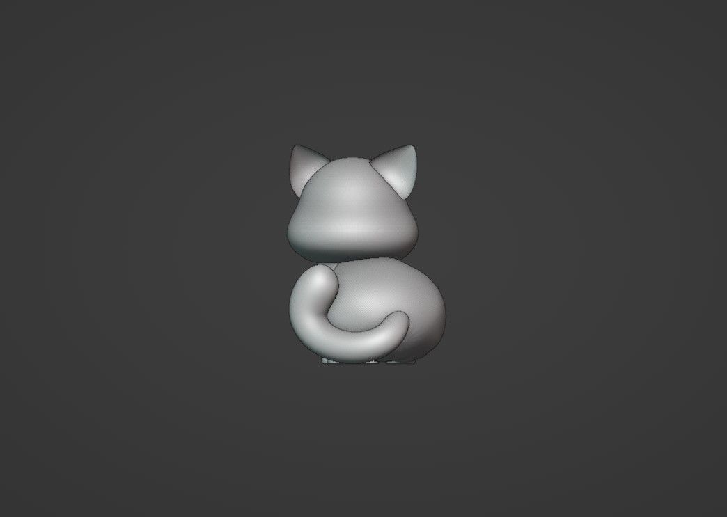 cute cat 3D print model_3