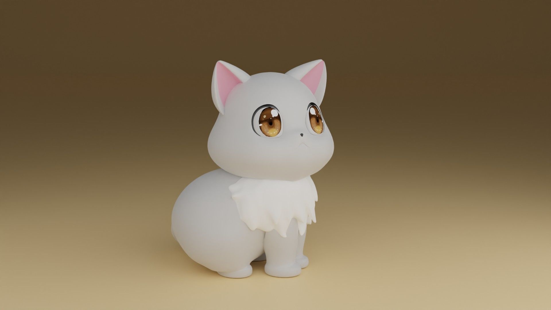 cute cat 3D print model_7