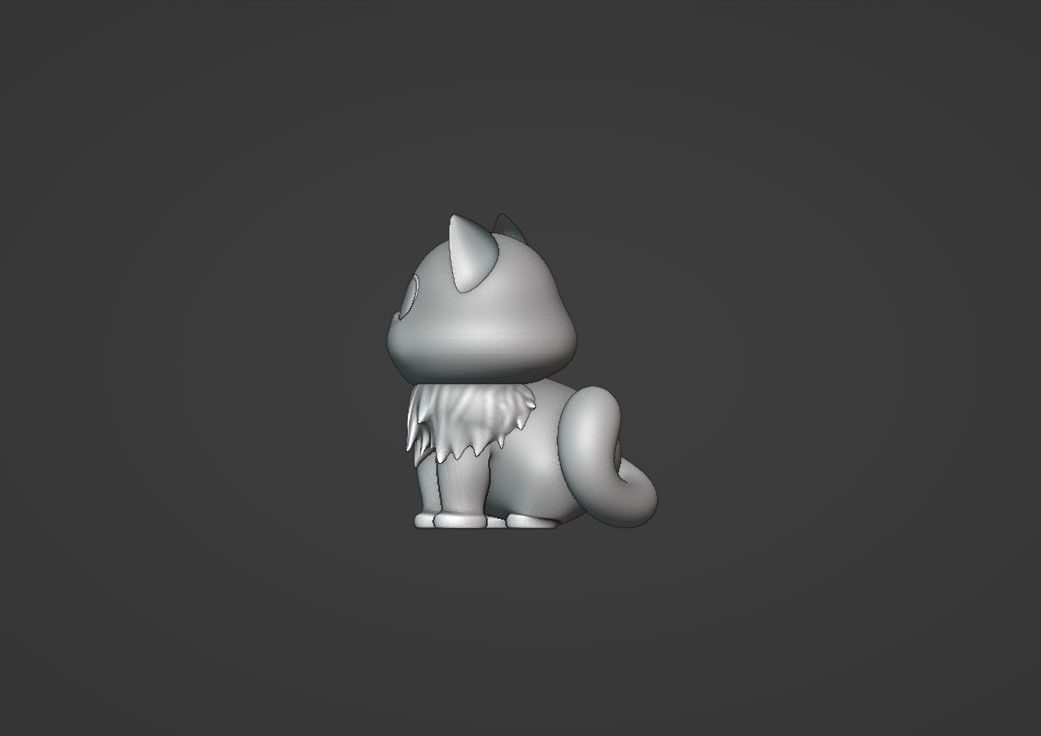 cute cat 3D print model_4