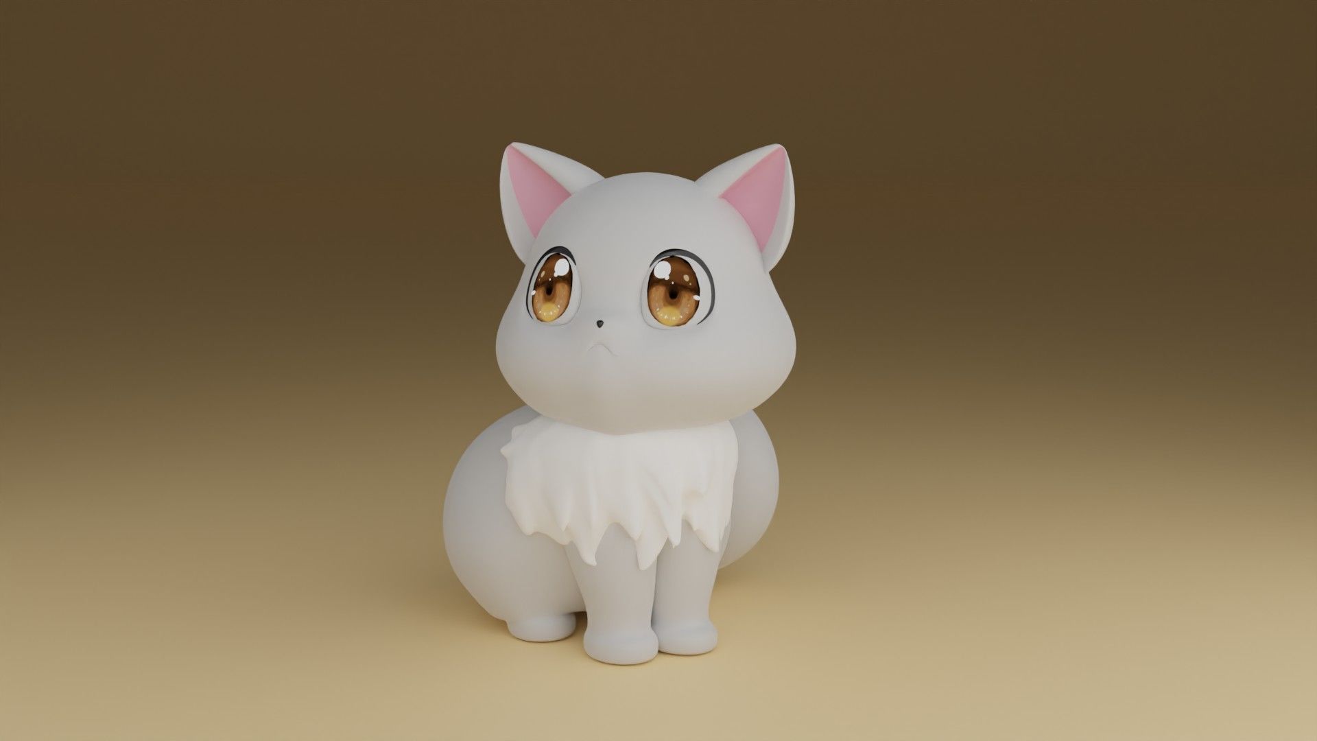 cute cat 3D print model_6