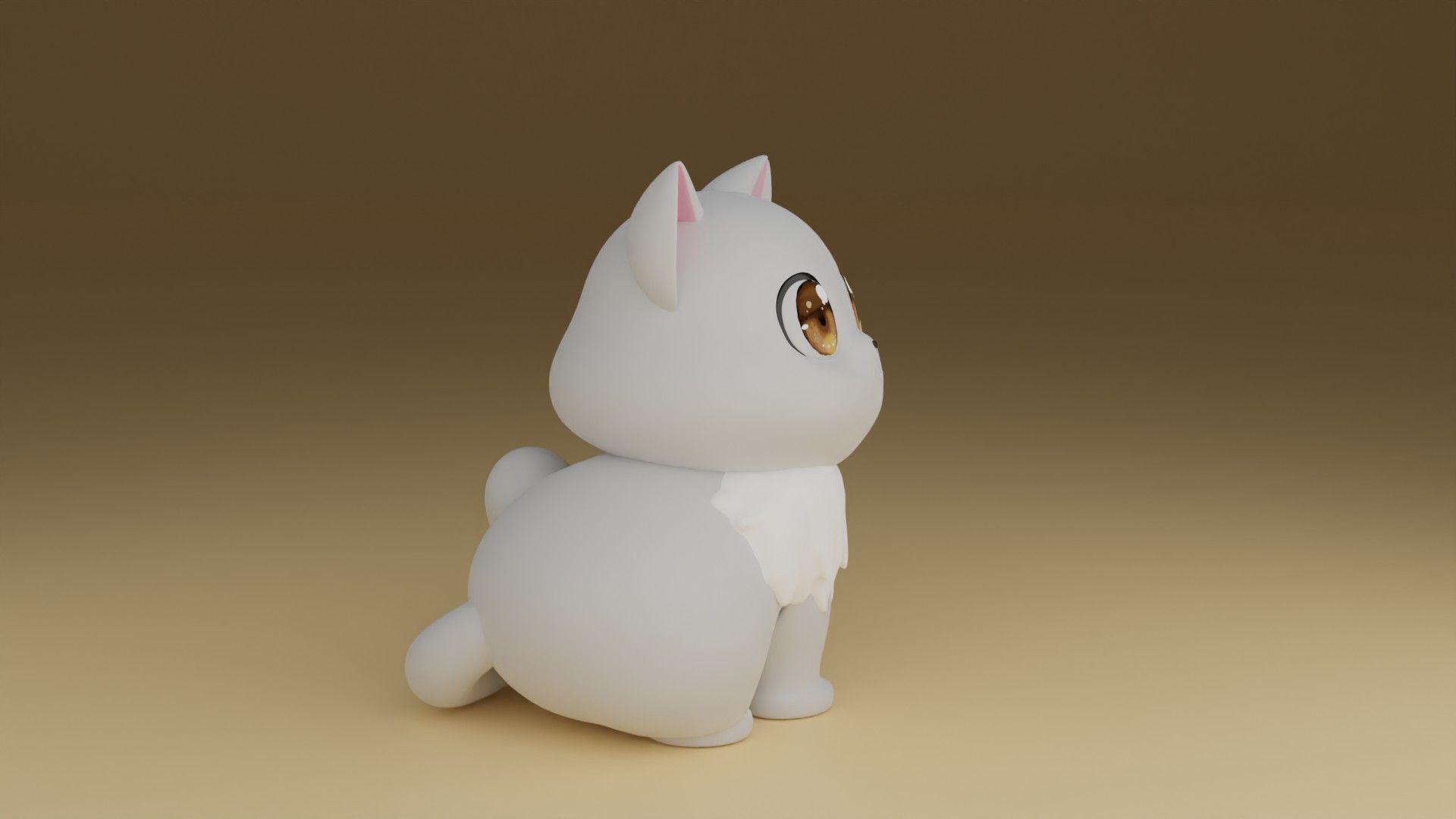cute cat 3D print model_8