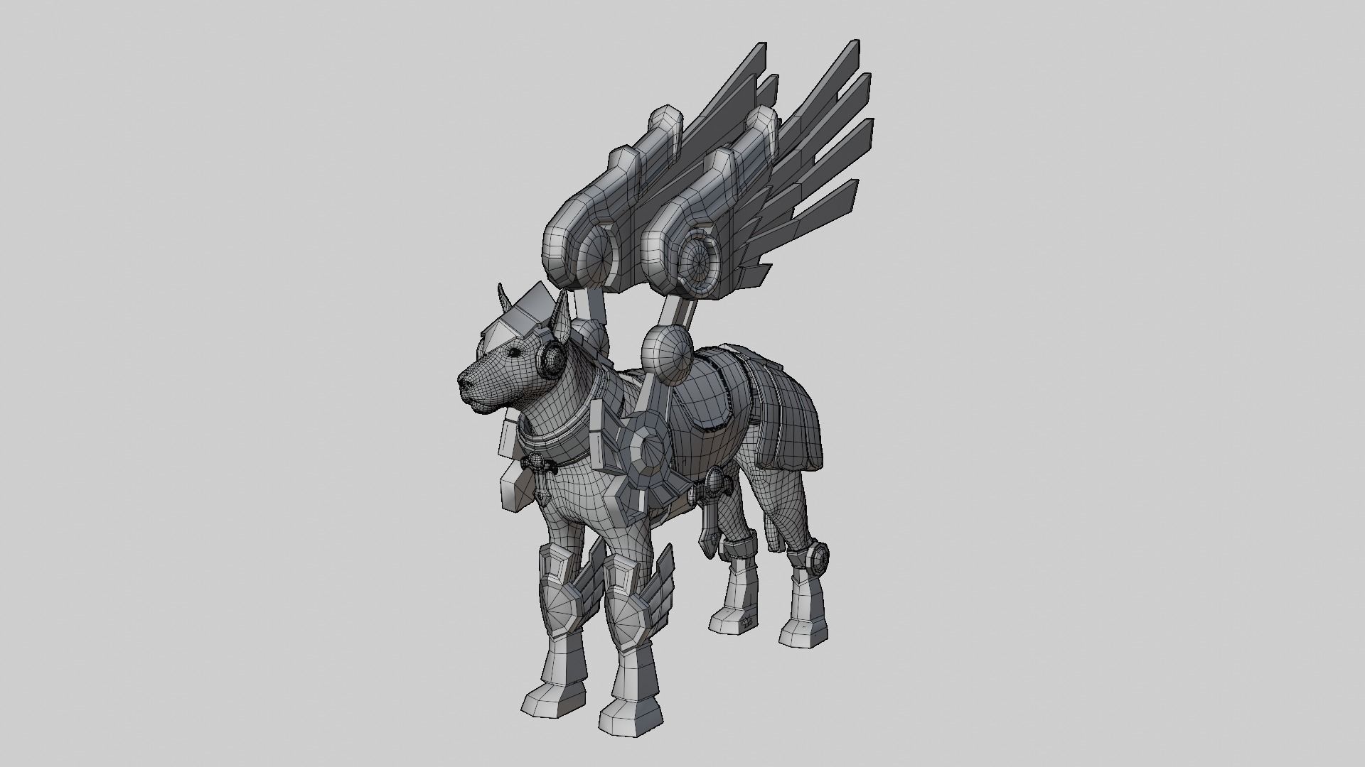 Dog Dragon Armor 3D model_3