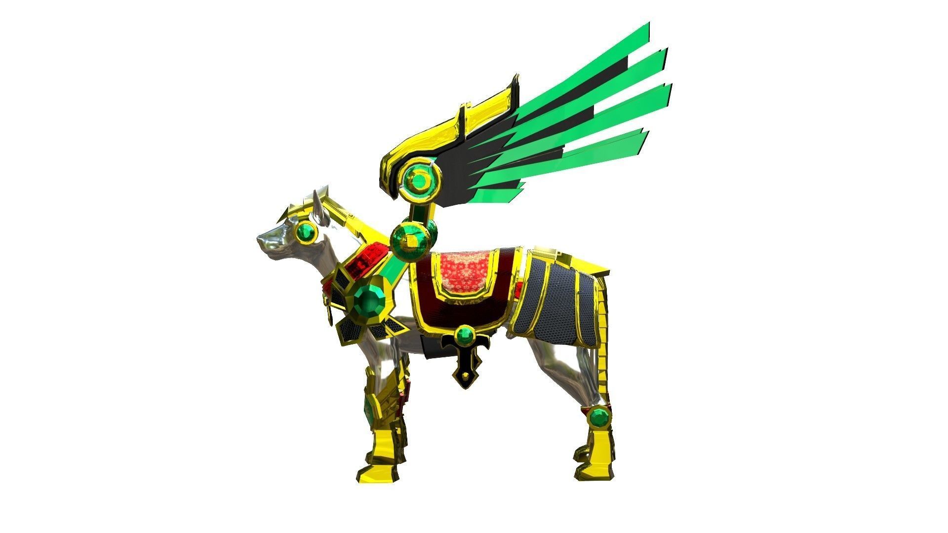 Dog Dragon Armor 3D model_1