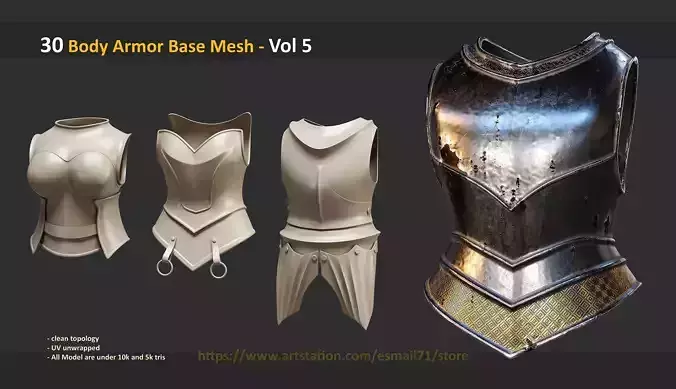 30 Body Armor Base Mesh - Vol 5