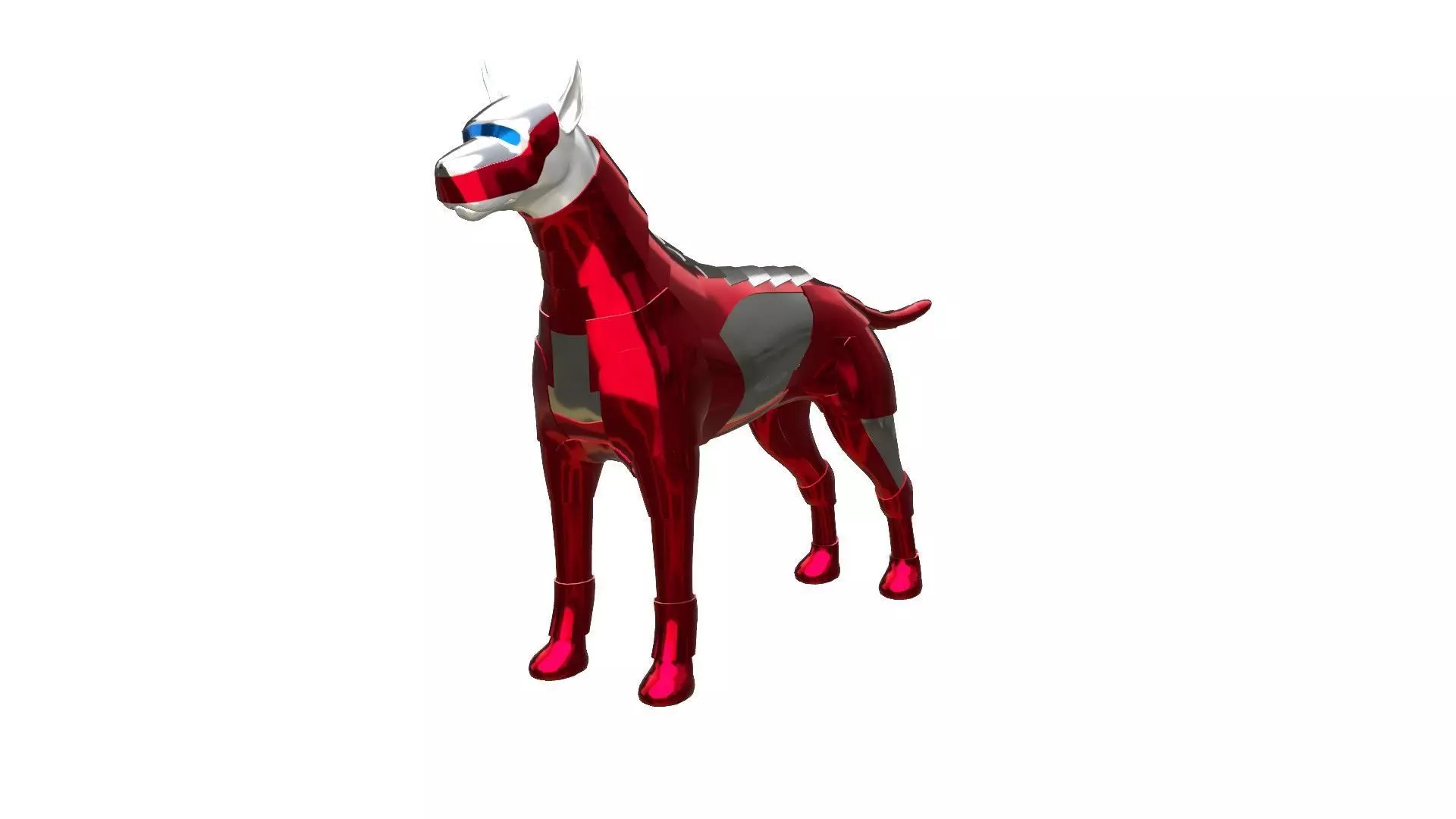 Dog Sci-fi Armor 3D model_0