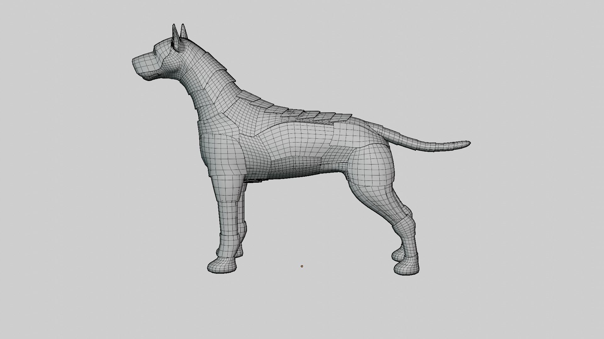 Dog Sci-fi Armor 3D model_4
