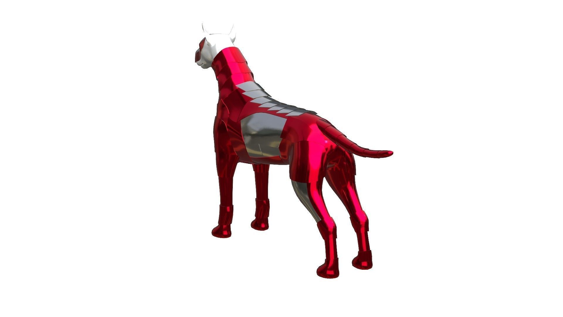 Dog Sci-fi Armor 3D model_2