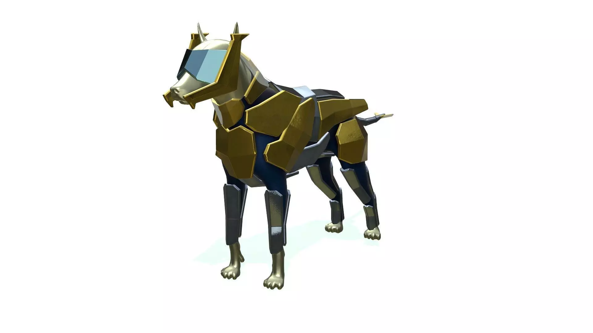 Dog Light  Armor  3D model_0