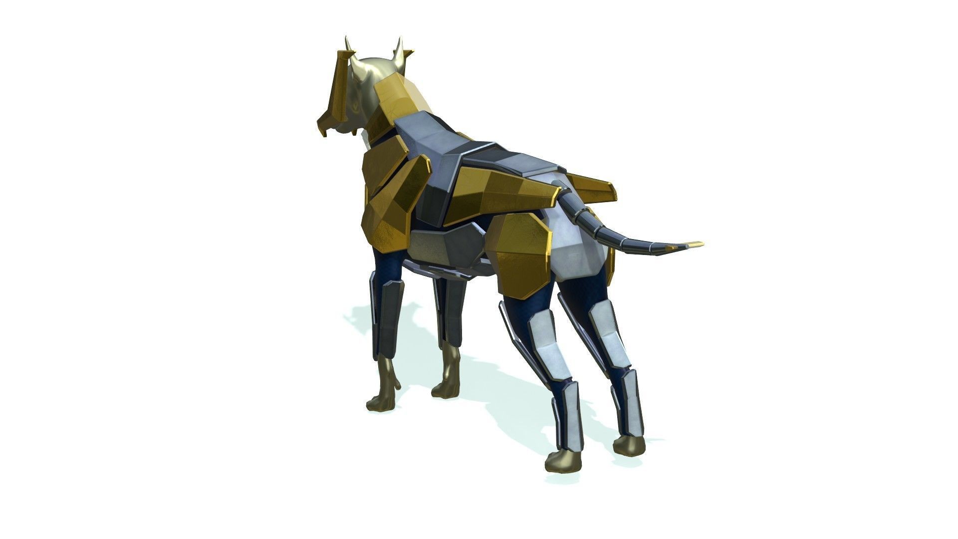 Dog Light  Armor  3D model_2