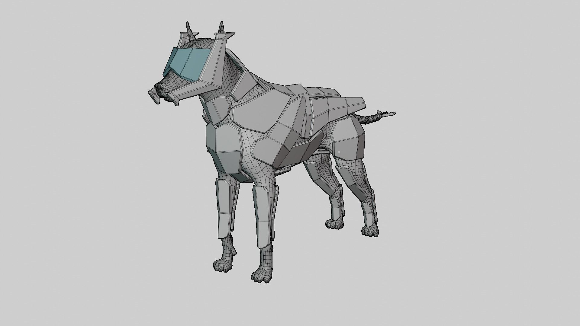 Dog Light  Armor  3D model_3