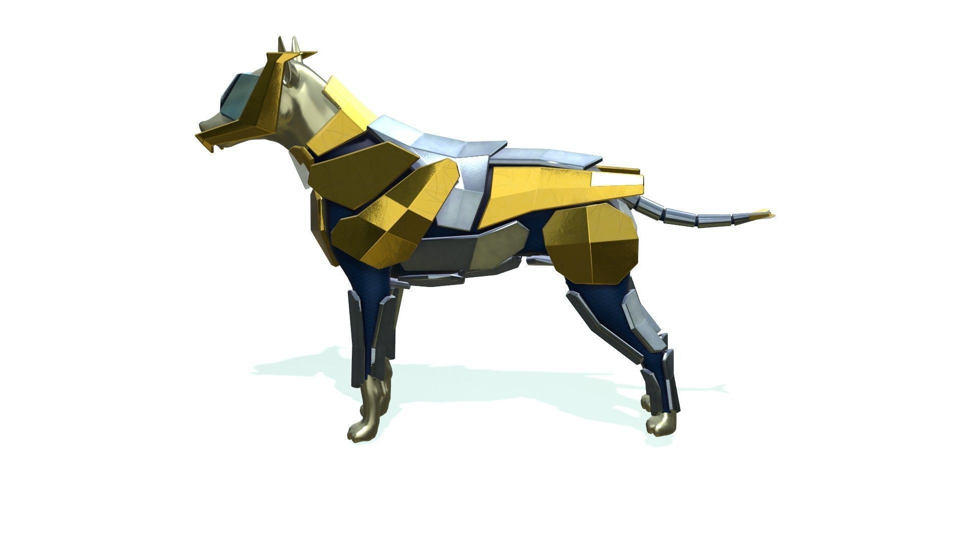 Dog Light  Armor  3D model_1