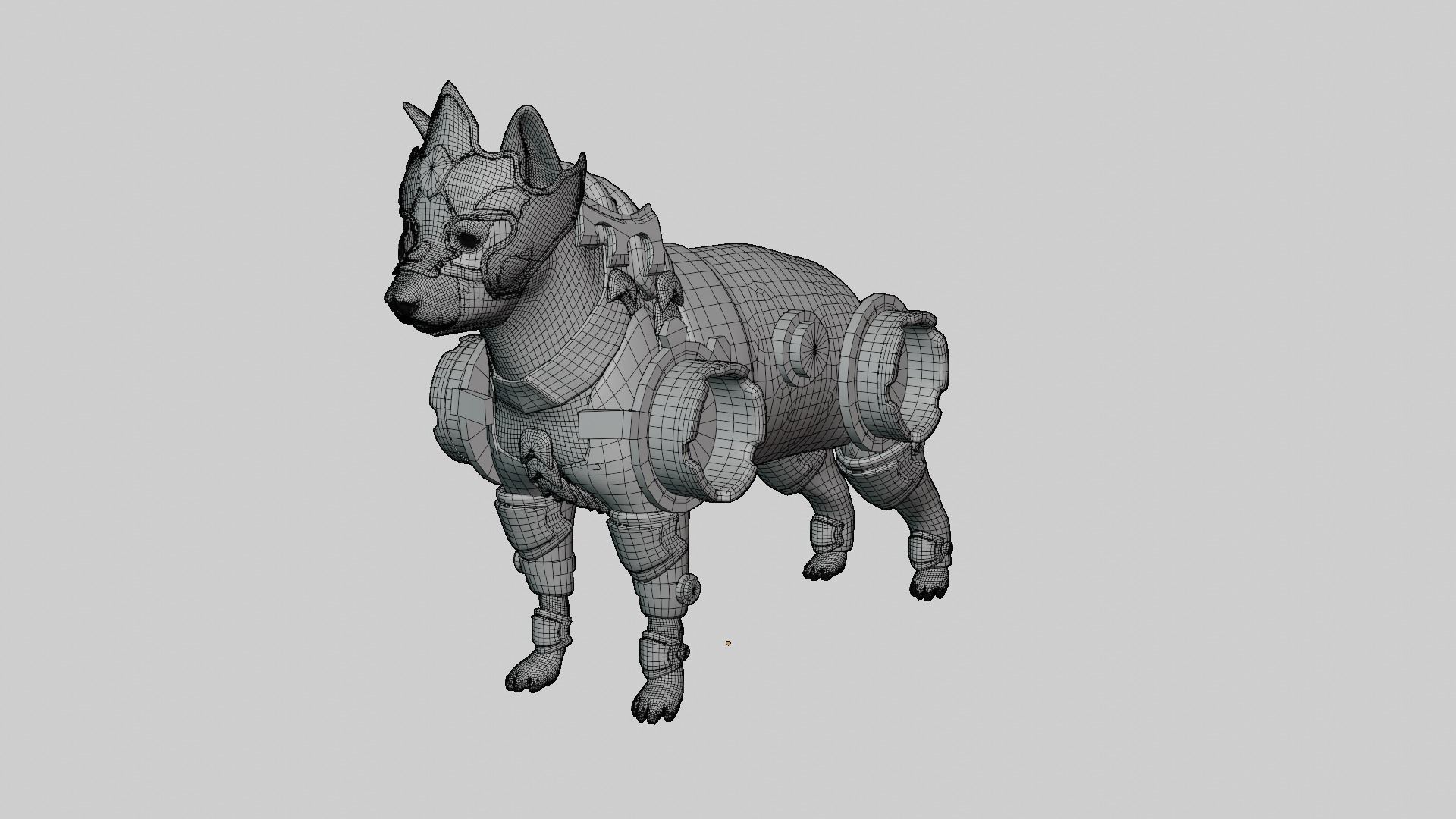 Dog Sci-fi Armor 3D model_3