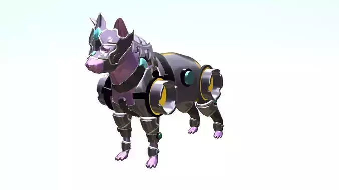 Dog Sci-fi Armor 3D model